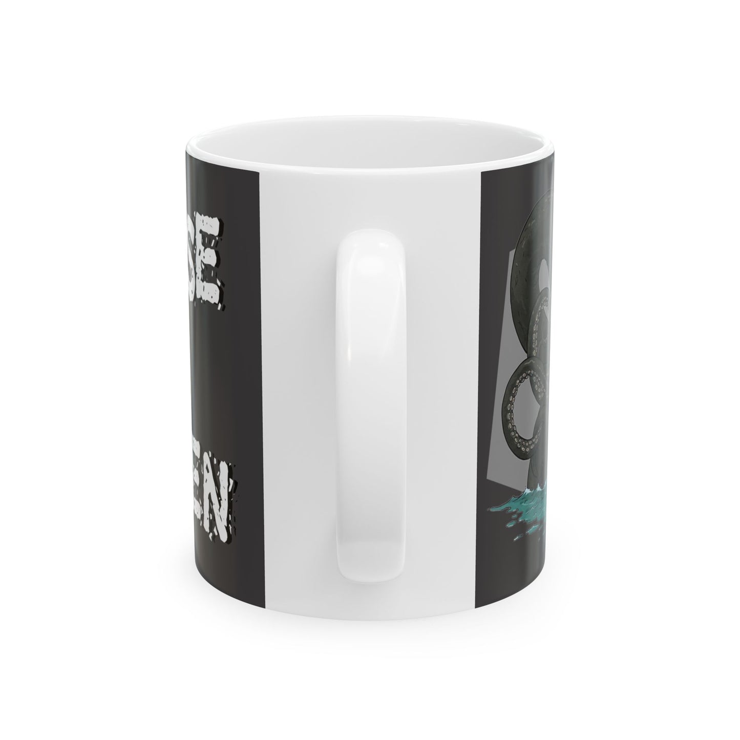 Octopus-Themed Ceramic Mug - "Release the Kraken" Design for Pirates and Gamers - Schmartypants