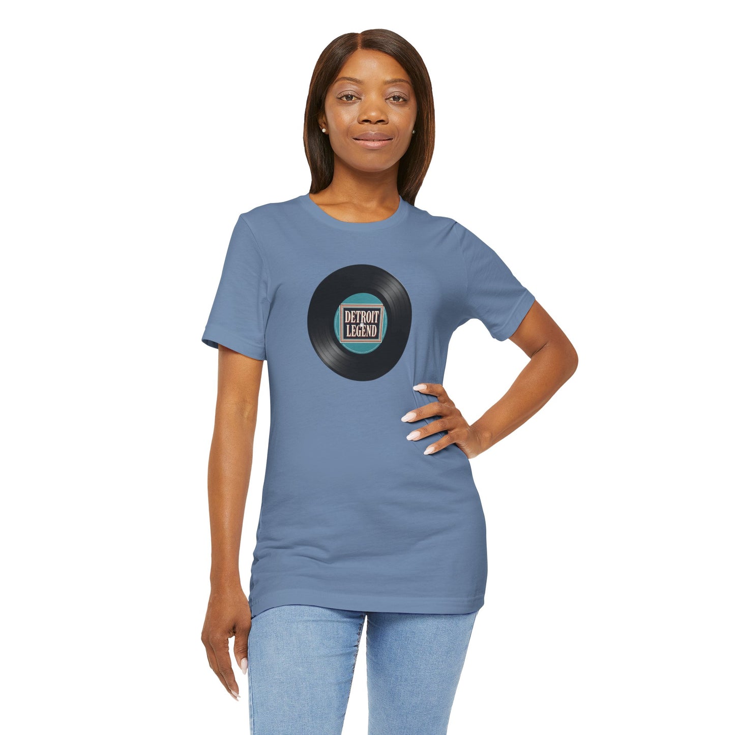 Detroit Legend Vinyl Record Tee, Music Lover Shirt, Unisex Casual Wear, Gift for Music Fans, Retro Record T-Shirt, Motown Shirt