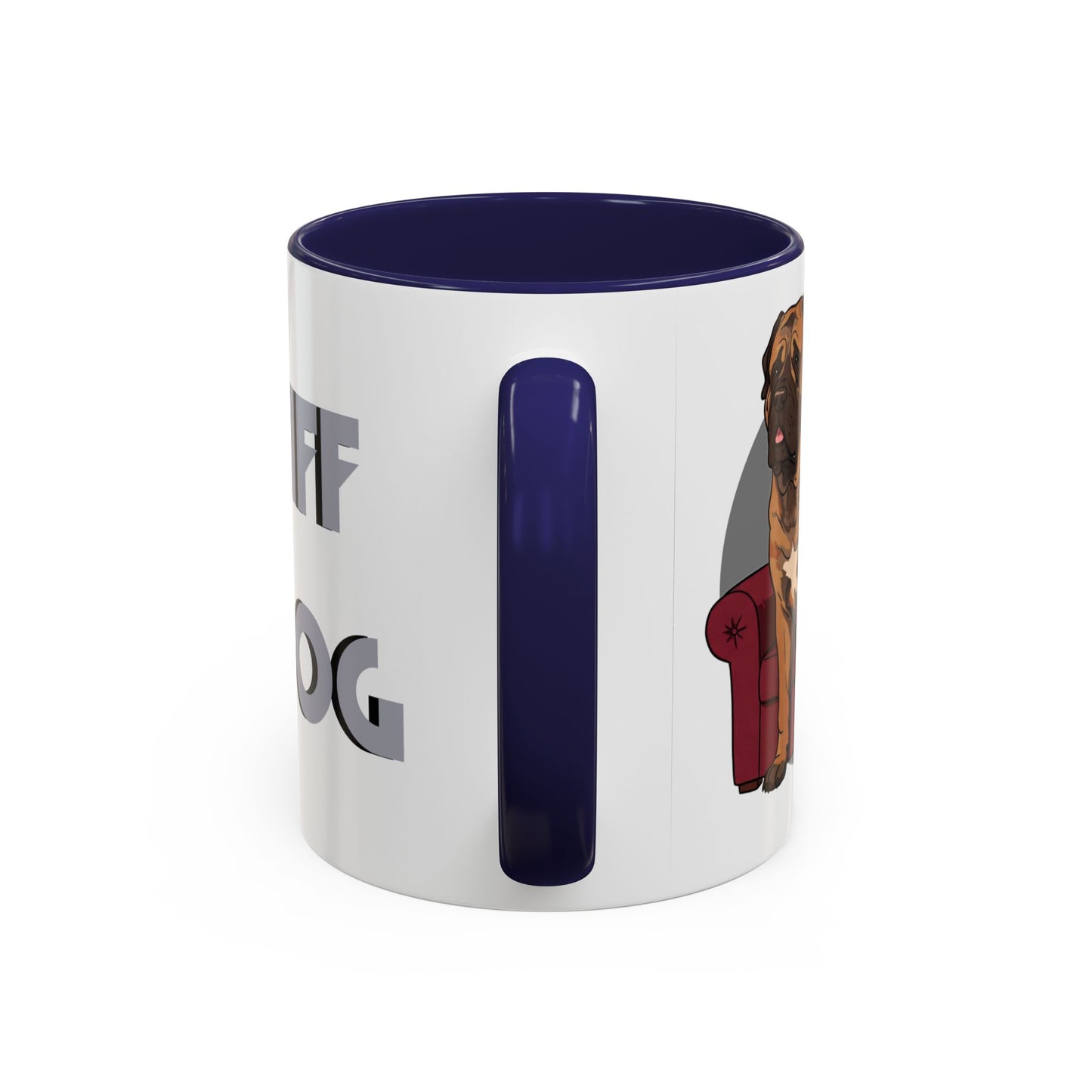 Mastiff Lap Dog Accent Coffee Mug - Perfect Funny Gift for Dog Lovers, Mastiff Breeders - Schmartypants