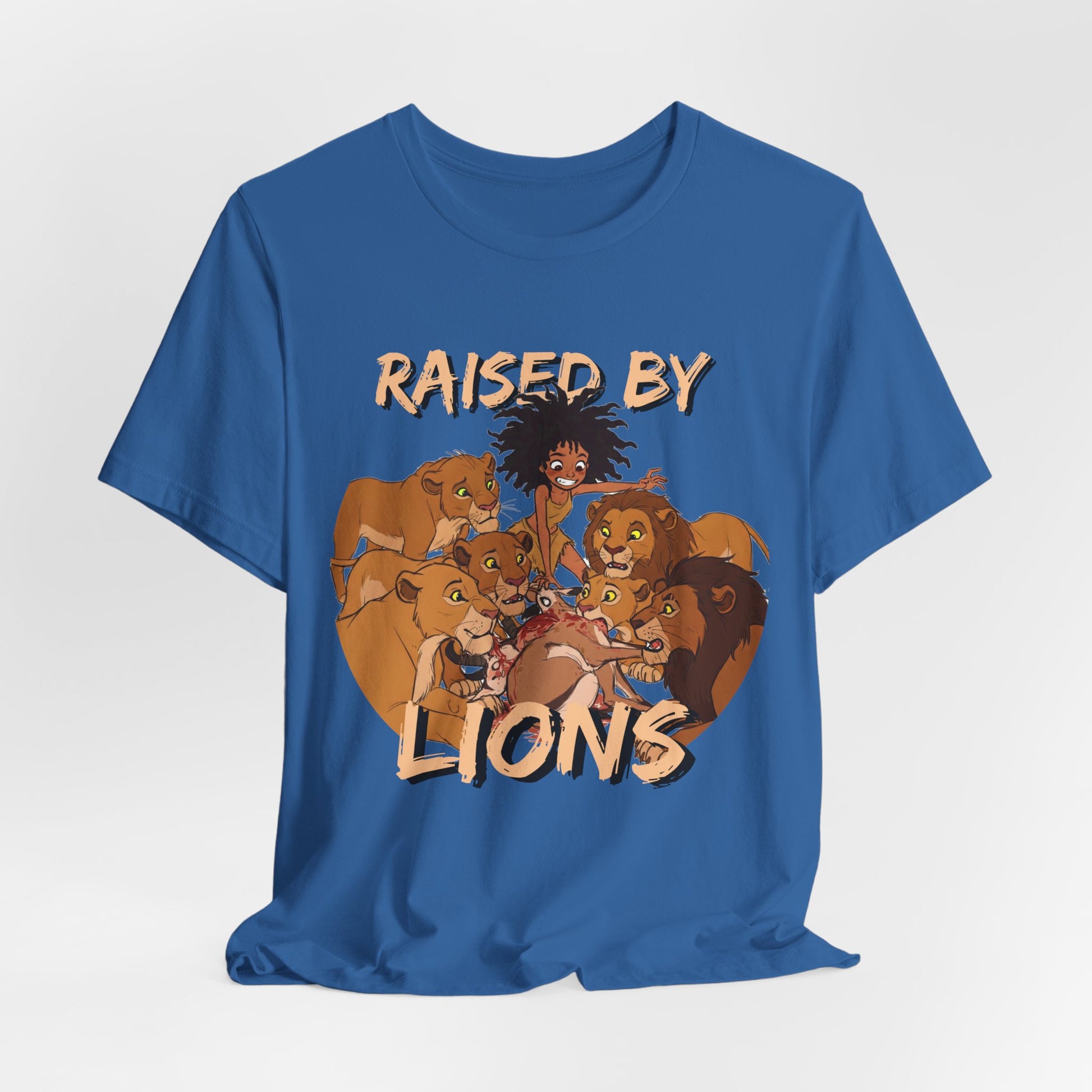 Raised by Lions Unisex Tee, Funny Animal Shirt, Lion Lover Gift, Safari T-Shirt, Jungle Adventure Apparel, Casual Wear - Schmartypants