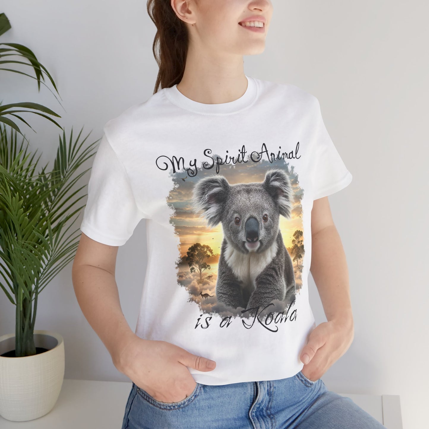 'My Spirit Animal is a Koala' Unisex Jersey Tee - Nature Lover's Gift - Beautiful Aussie Shirt - Schmartypants