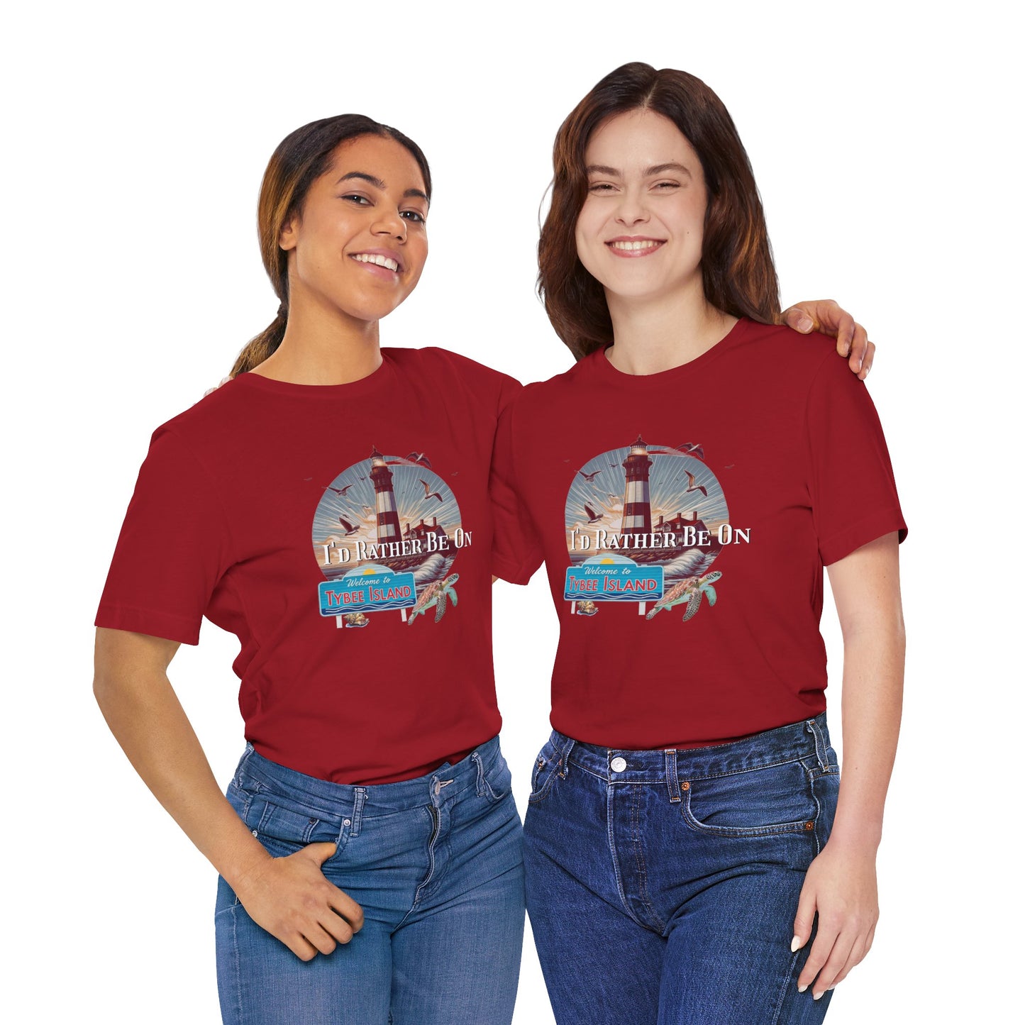 Tybee Island Georgia Unisex Jersey Tee, Laid-Back Beach Lighthouse Shirt, Island Lifestyle Apparel, Coastal Vacation Souvenir Top, Beach