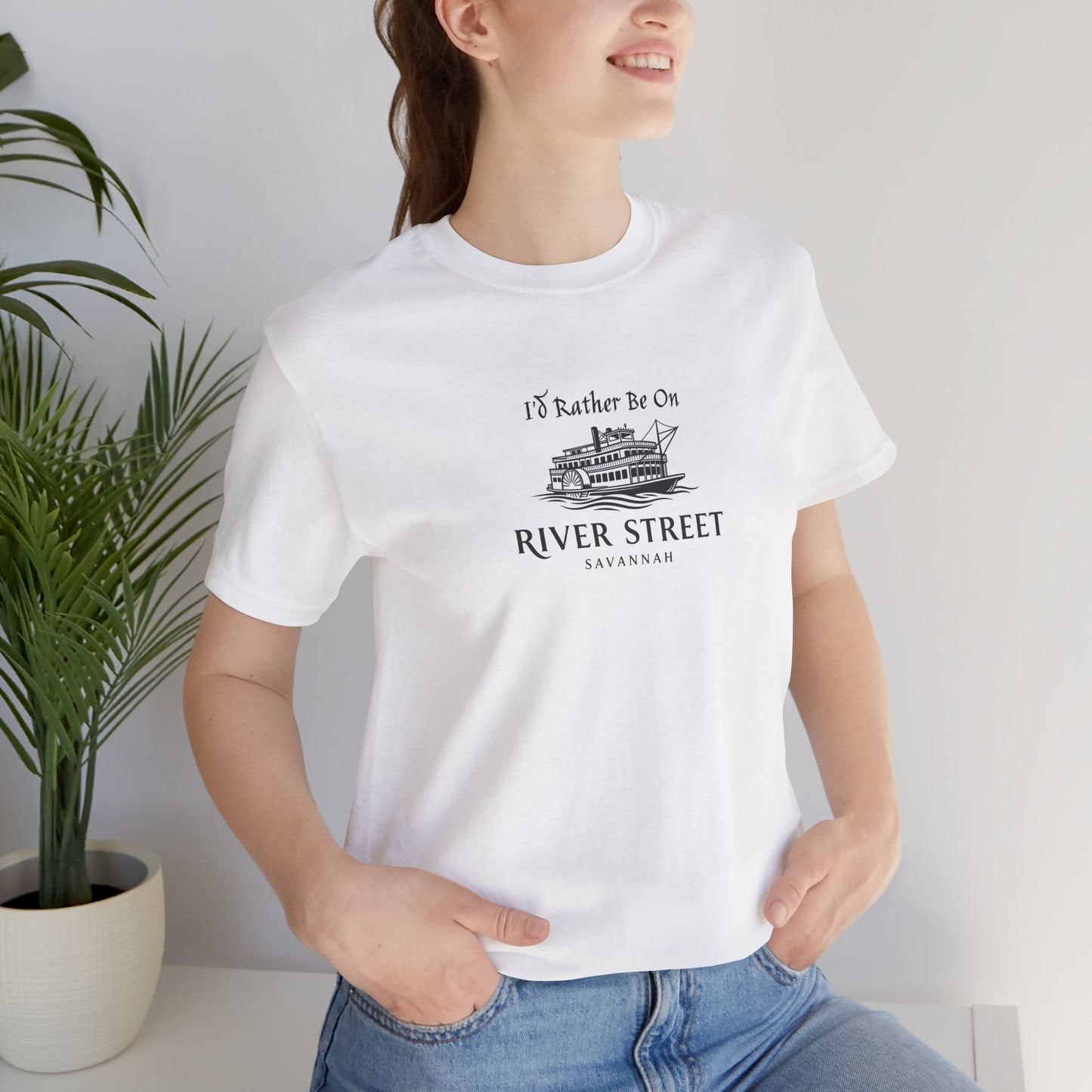 Savannah River Street Tee - I'd Rather Be On River Street, Casual T-Shirt, Travel Lover Gift, Summer Wear, Vacation Apparel, Unique Souvenir