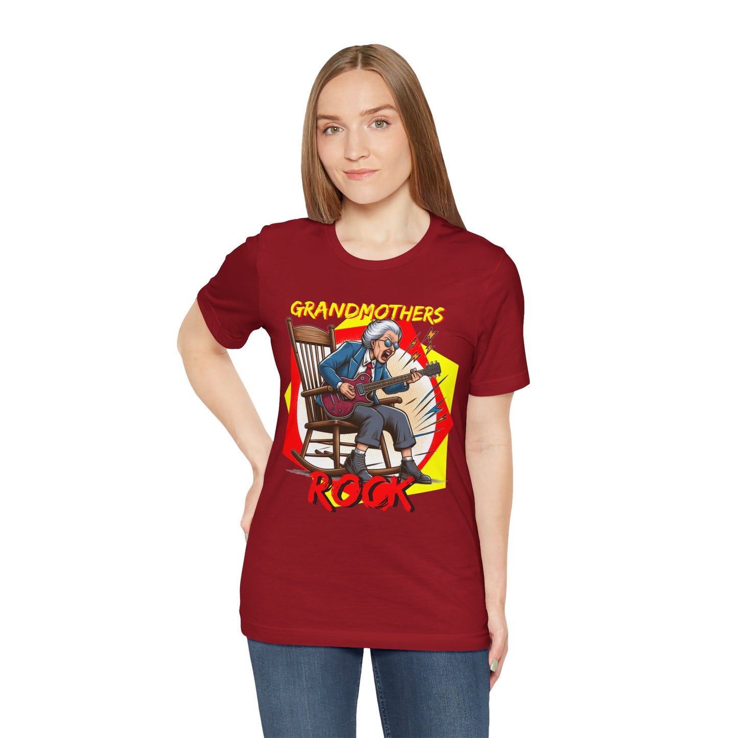 'Grandmothers Rock' Unisex Jersey Short Sleeve Tee - Funny Gift to Show Love for the Special Grandmother in Your Life - Schmartypants