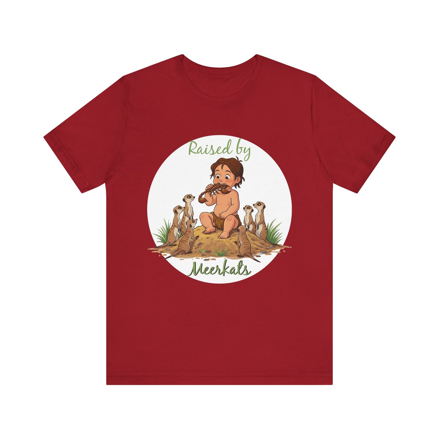 Funny 'Raised by Meerkats' Unisex Tee for Meerkat and Wildlife Lovers - Schmartypants
