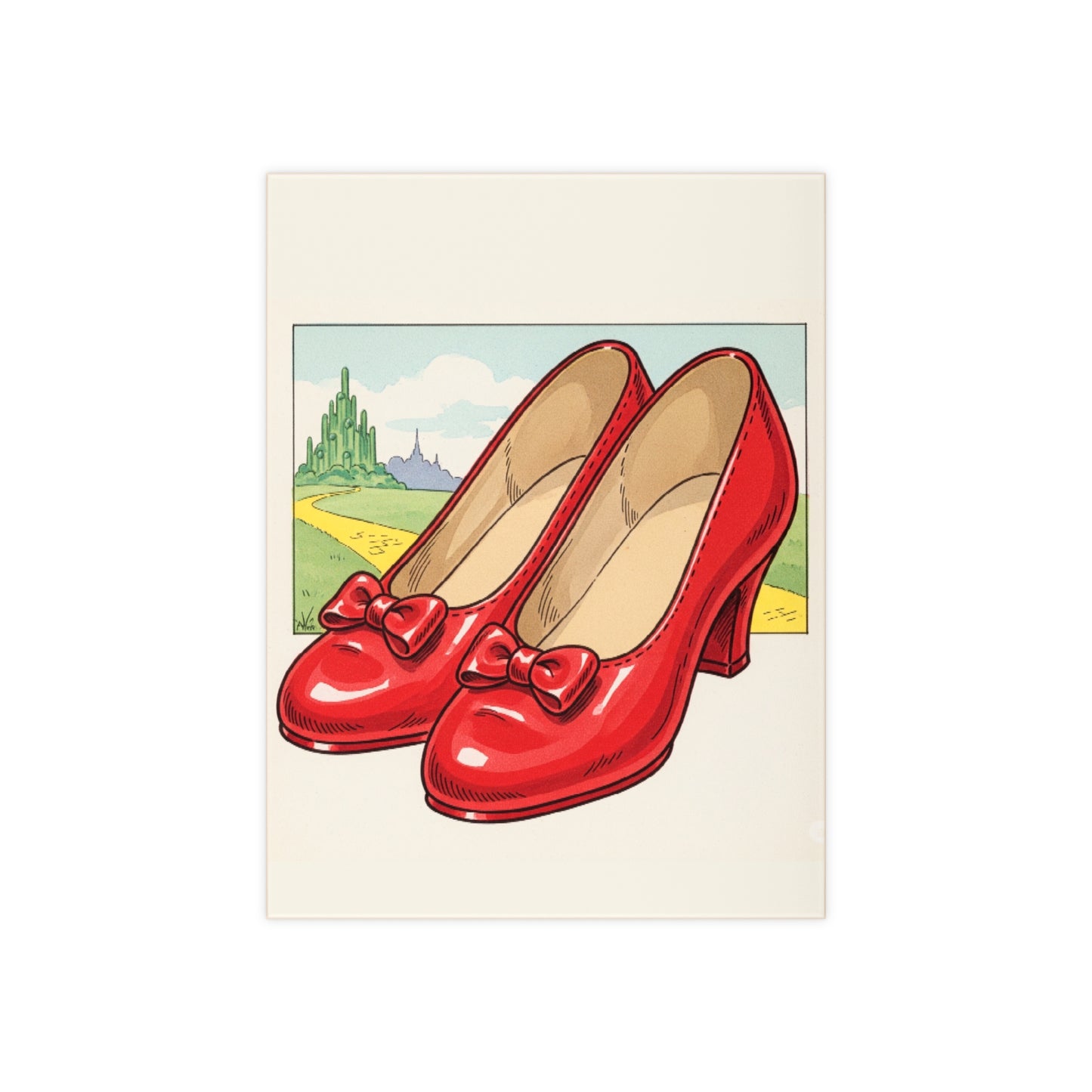Ceramic Tile, Wizard of Oz Red Slippers Illustration, Nursery Decor, Baby Shower Gift, Home Accent, Wall Art
