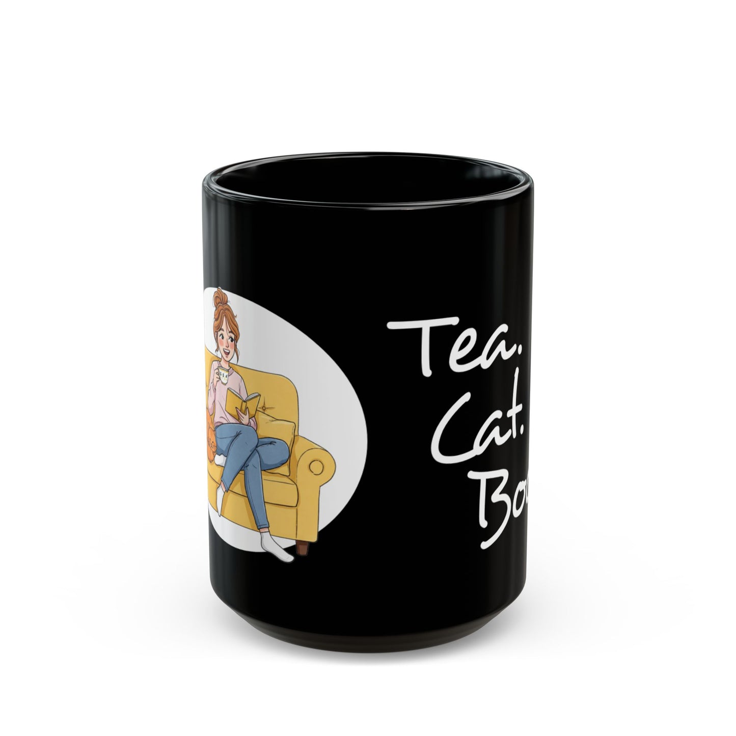 Cozy Cat Lover Mug - Perfect for Tea & Reading - Cat Lovers Gift, Book Lovers - Schmartypants