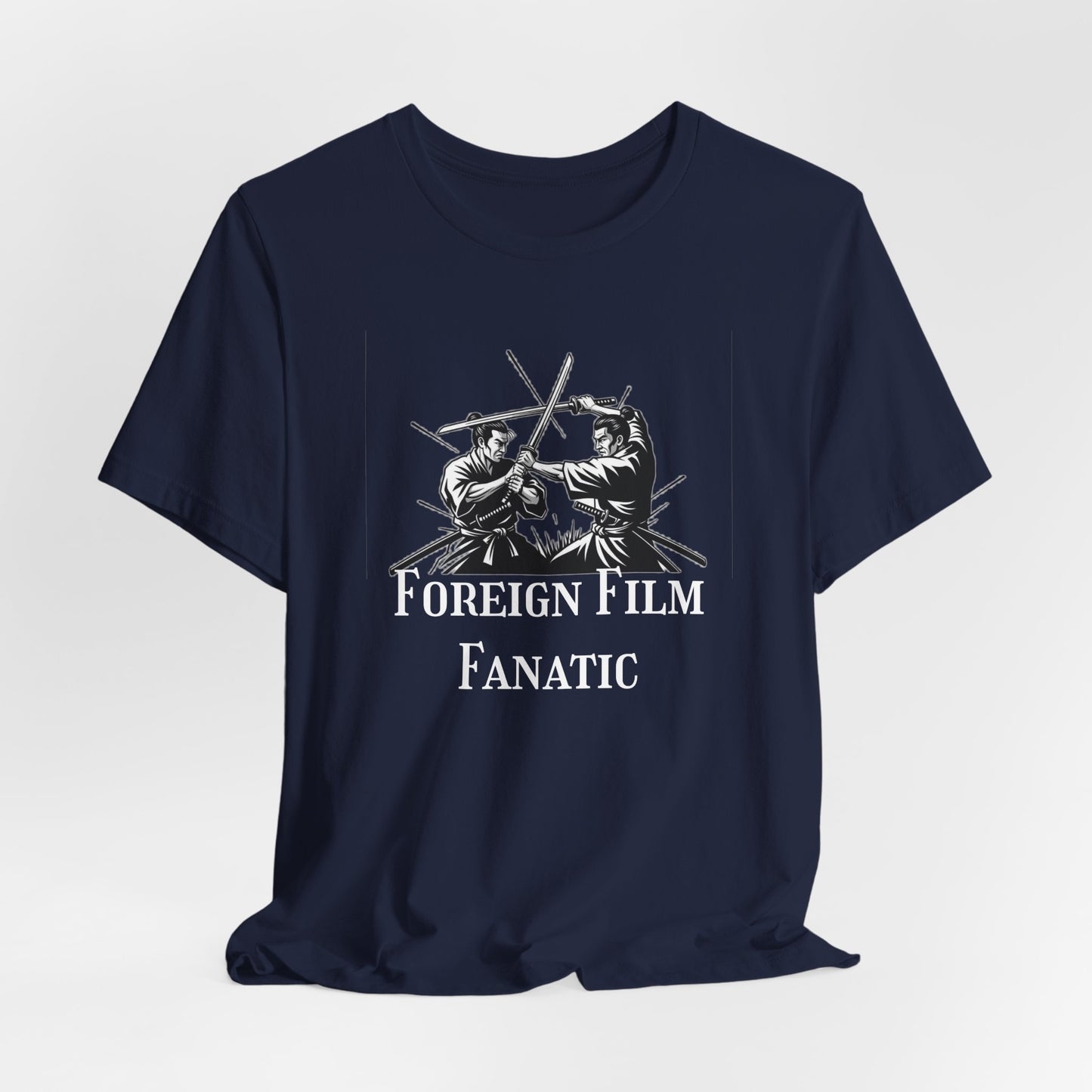 Foreign Film Fanatic Unisex Tee, Cool Graphic Shirt for Movie Lovers, Perfect Gift for Film Buffs, Stylish Casual Wear, Movie Night Tee