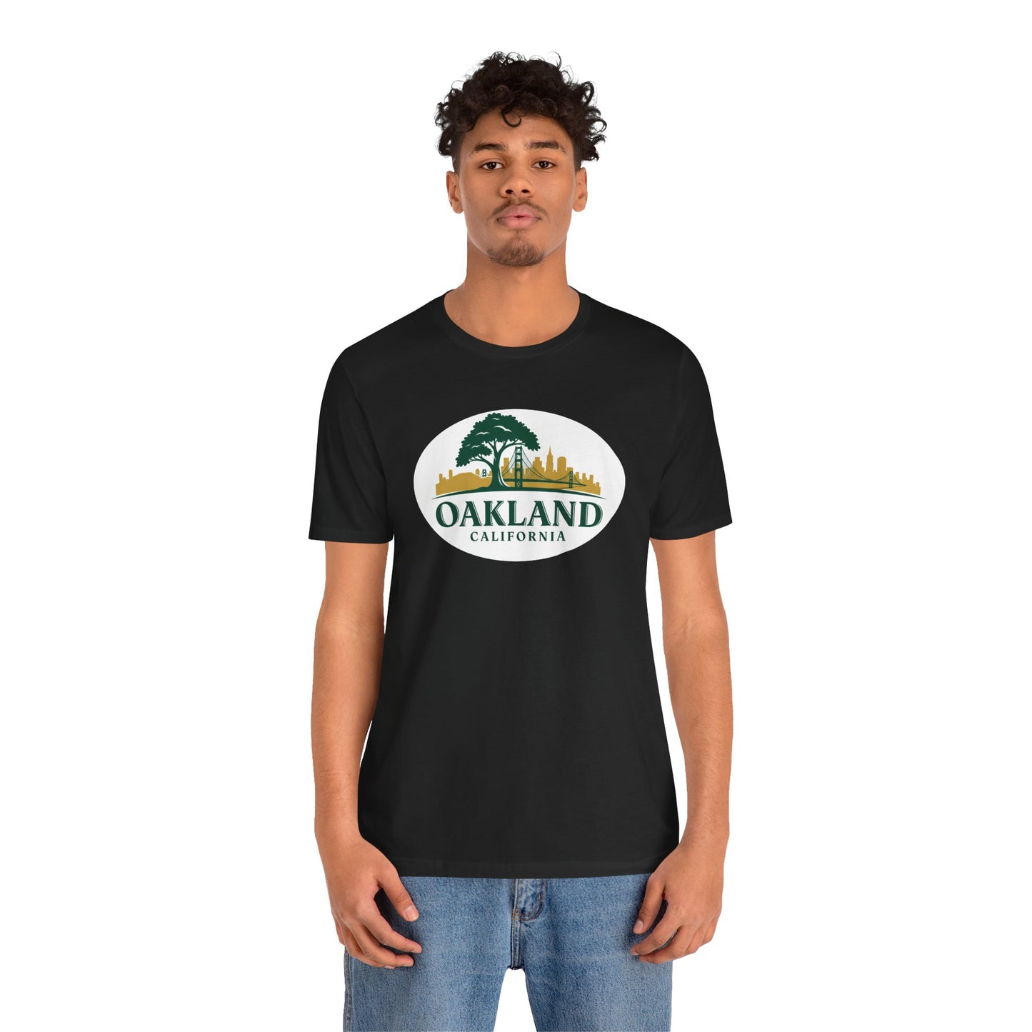 Oakland Cityscape Unisex Jersey Tee, Casual Wear, Gifts for Him/Her, Summer Fashion, Oakland California T-Shirt, Oakland Souvenir