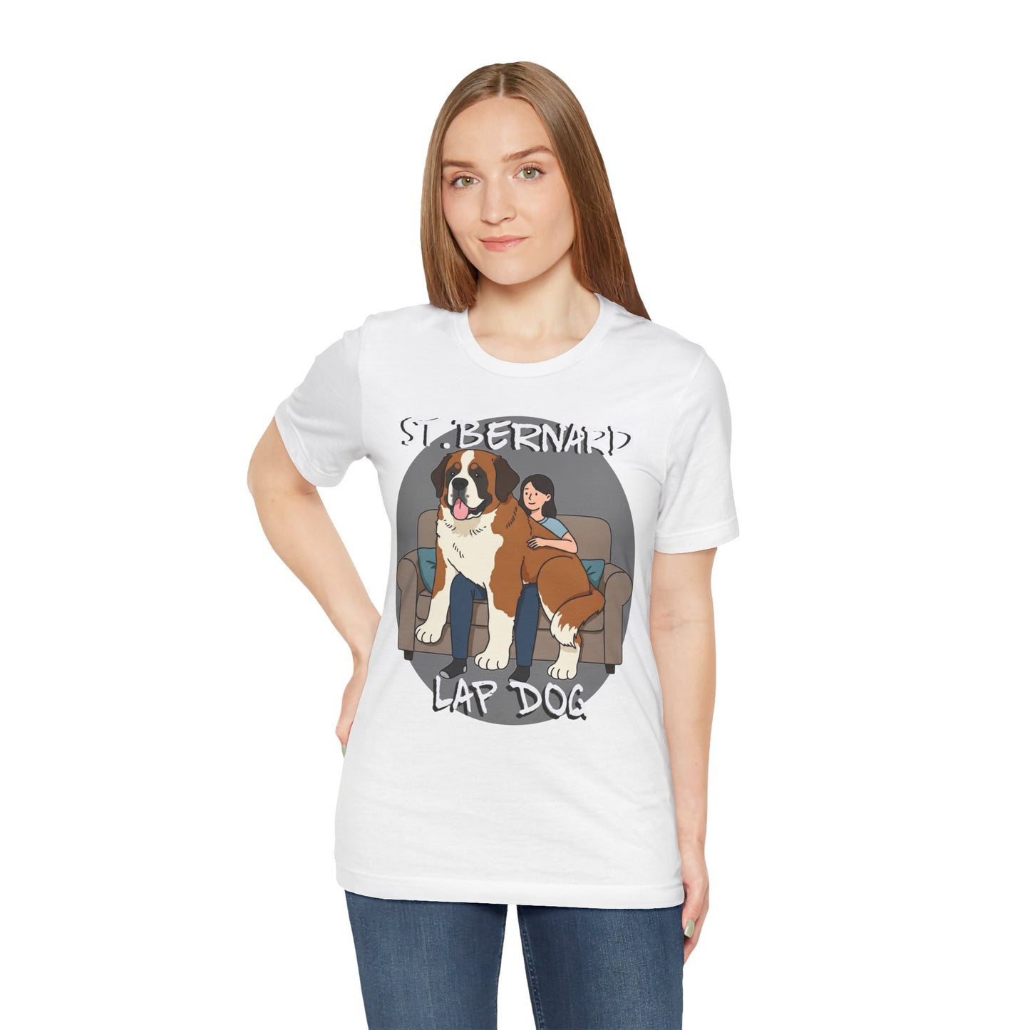 Funny St. Bernard Lap Dog Tee - Unisex Jersey Short Sleeve Tee for Dog Lovers - Schmartypants