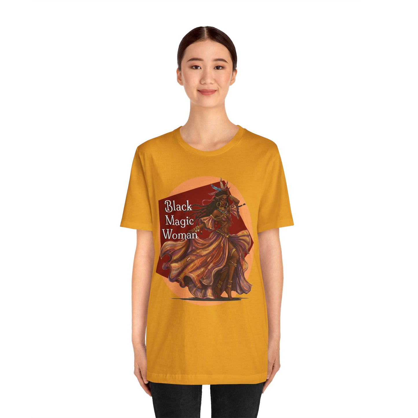 'Black Magic Woman' Tee, Witchy Apparel, Boho T-Shirt, Festival Outfit, Classic Rock Fans, Santana, Fleetwood Mac - Schmartypants