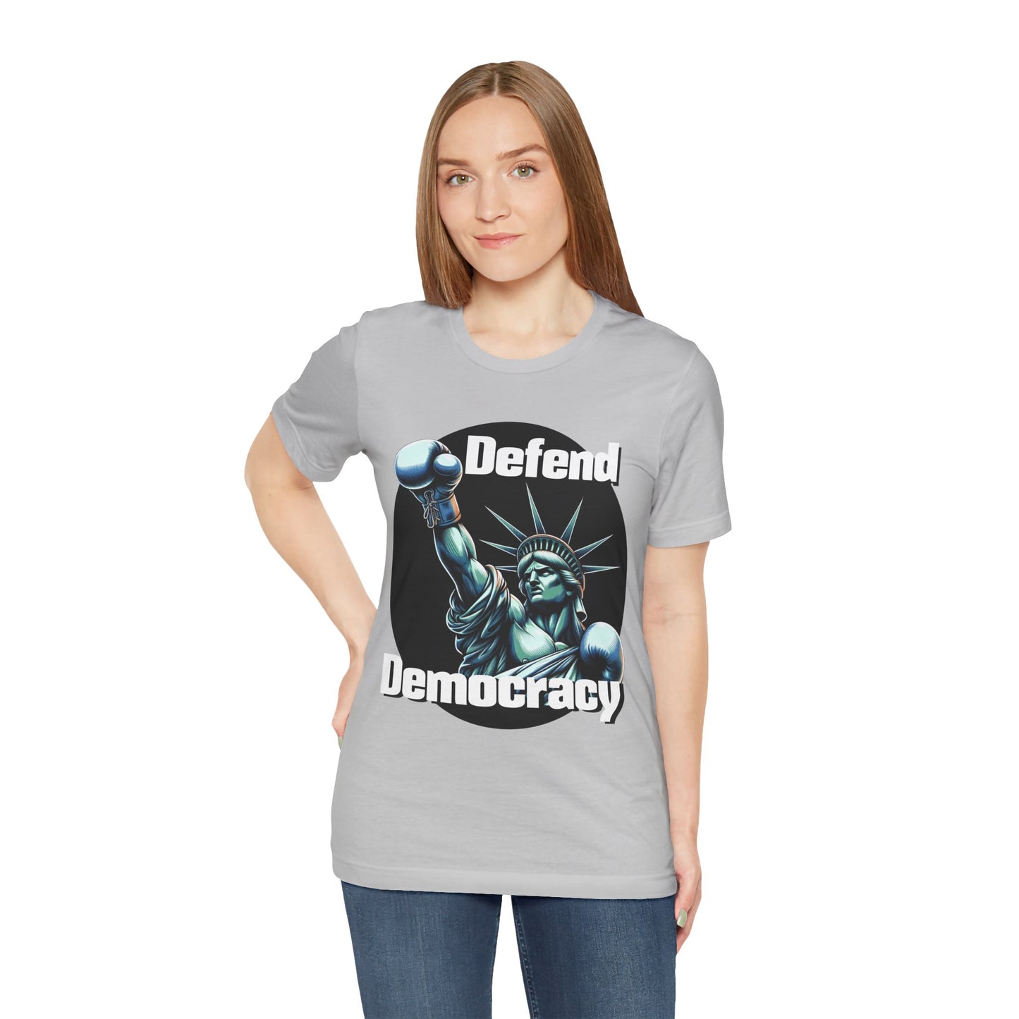 Defend Democracy Tee - Unisex Jersey Short Sleeve Shirt - Protest Wear - Activist Tee - Schmartypants