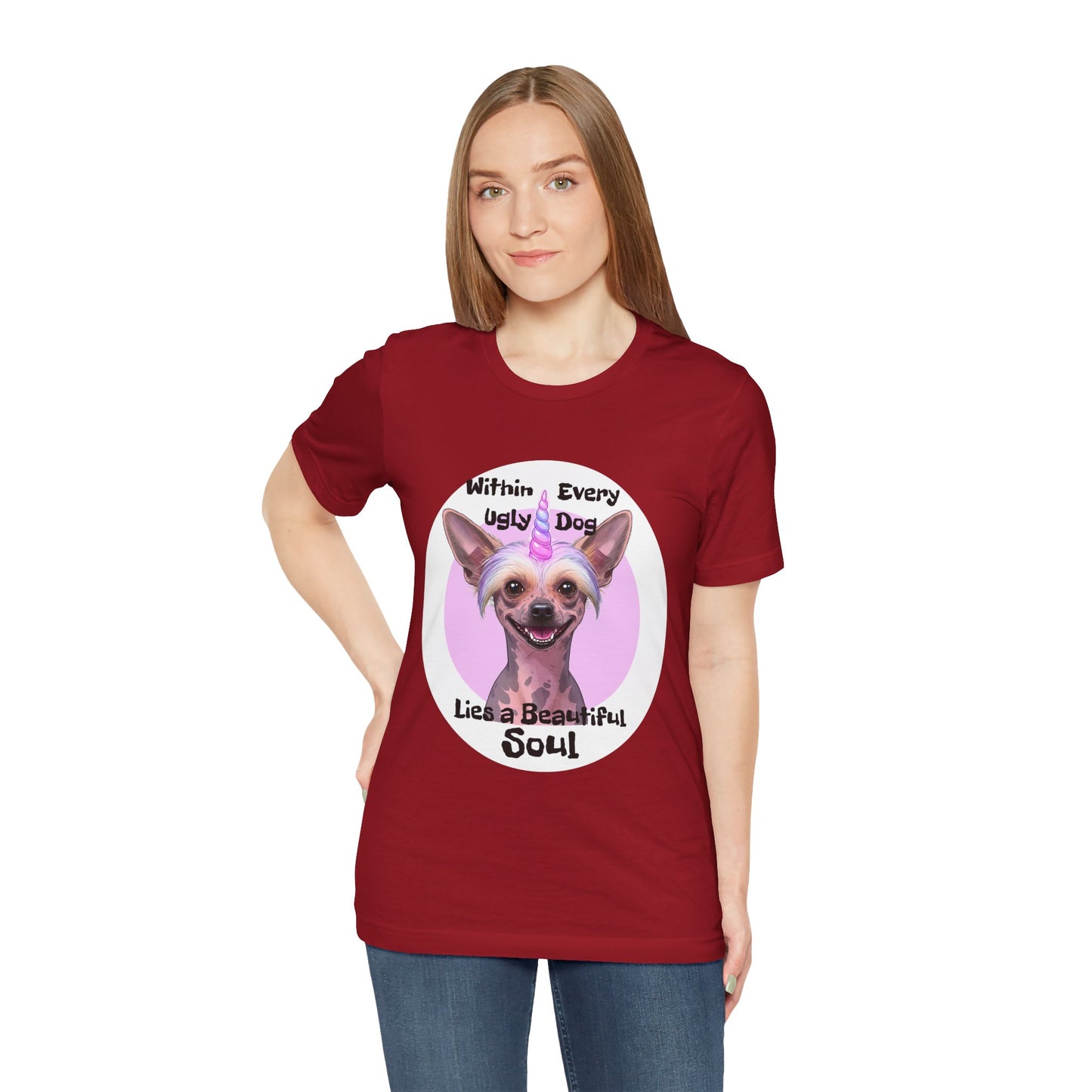 Funny Dog Lover Tee - "Within Every Ugly Dog Lies A Beautiful Soul" Shirt - Chinese Crested Lovers - Schmartypants