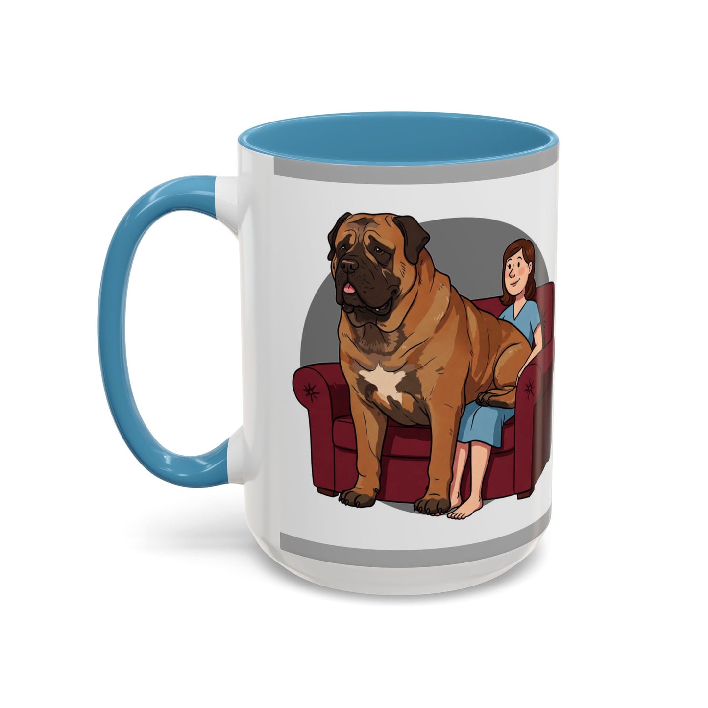 Mastiff Lap Dog Accent Coffee Mug - Perfect Funny Gift for Dog Lovers, Mastiff Breeders - Schmartypants
