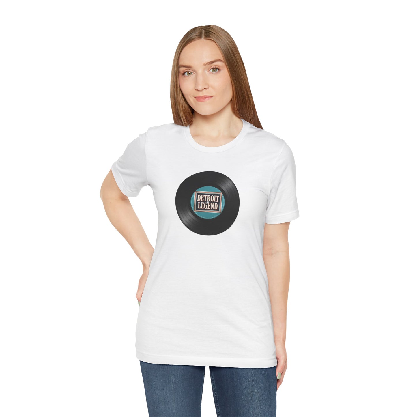 Detroit Legend Vinyl Record Tee, Music Lover Shirt, Unisex Casual Wear, Gift for Music Fans, Retro Record T-Shirt, Motown Shirt