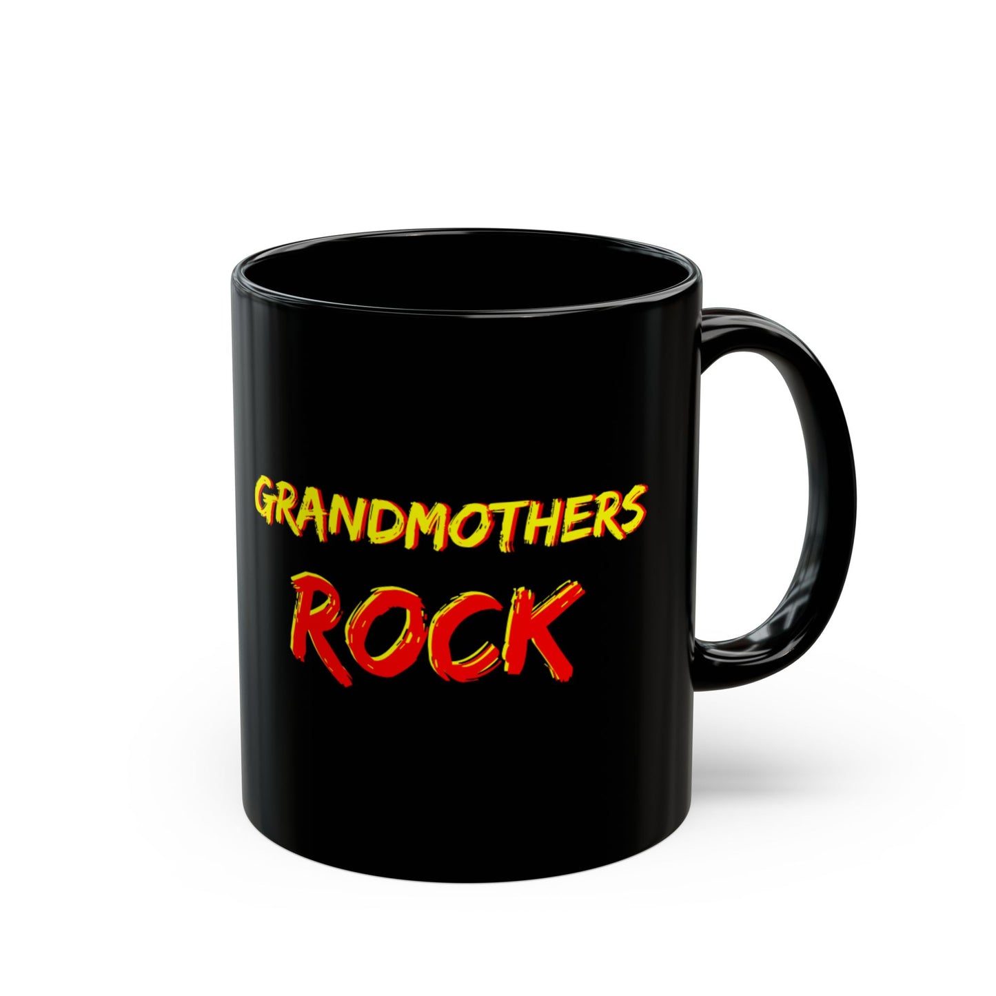 'Grandmothers Rock; Mug - Funny Black Coffee Cup for Proud Grandmas - Schmartypants
