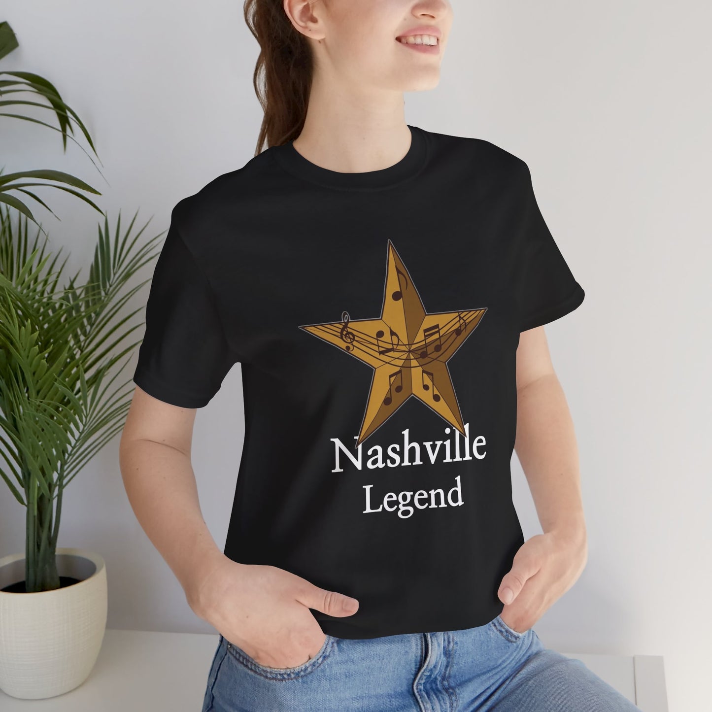 Nashville Legend Tee, Unisex Jersey T-Shirt, Country Music Apparel, Gift for Musicians, Nashville Souvenir, Western Style Clothing