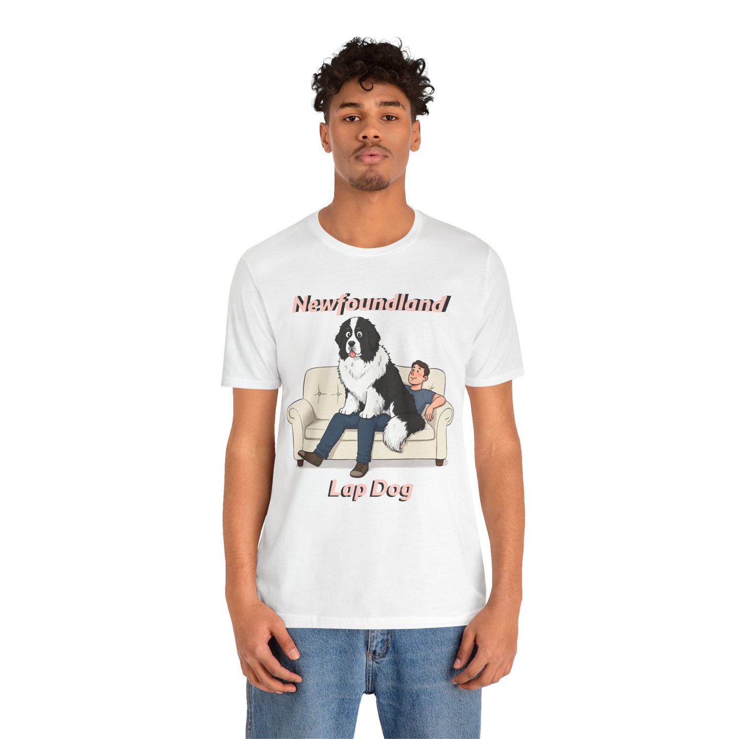 Hilarious Newfoundland Lap Dog Tee - Cozy Unisex Jersey Short Sleeve Shirt for Dog Lovers - Schmartypants