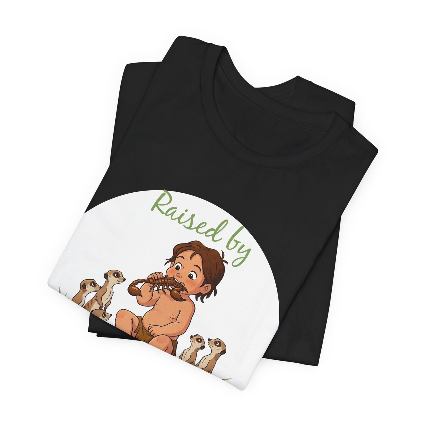 Funny 'Raised by Meerkats' Unisex Tee for Meerkat and Wildlife Lovers - Schmartypants