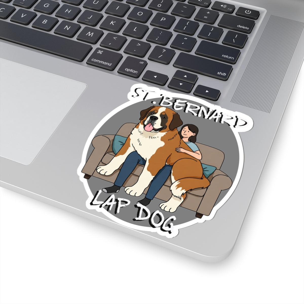 St. Bernard Lap Dog Kiss-Cut Stickers, Dog Lover Gift, Cute and Funny Pet Stickers, Laptop Decals, Animal Lover Decor, Dog Mom Sticker, Stocking Stuffer - Schmartypants