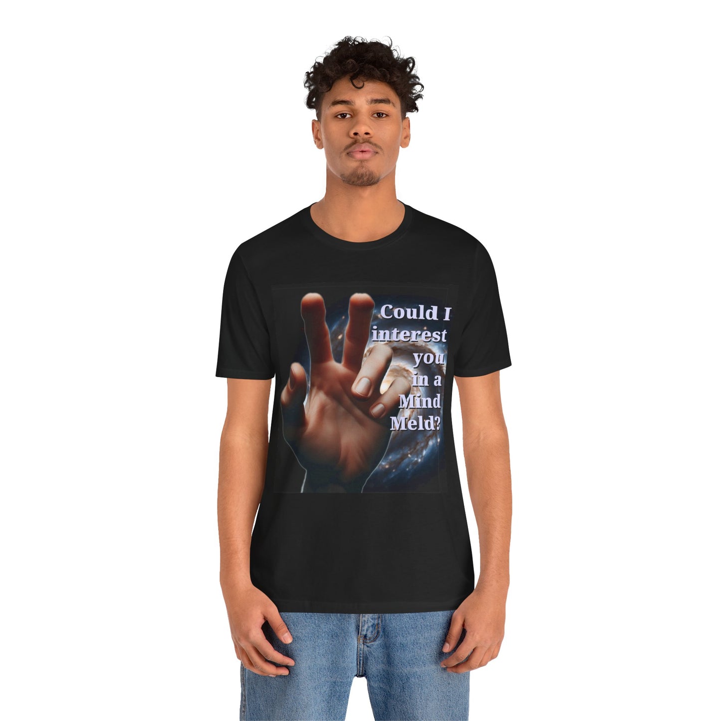 'Could I Interest You in a Mind Meld?' Graphic Tee - Hilarious Unisex Short Sleeve Shirt for Sci-Fi Lovers, Star Trek Fans, & Casual Wear - Schmartypants