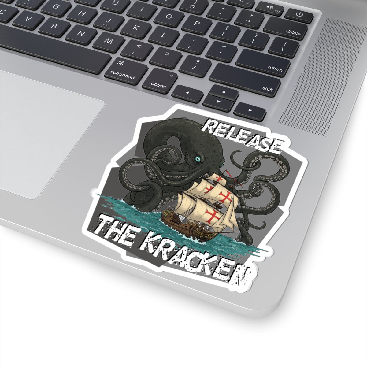 'Release The Kraken!' Kiss-Cut Stickers - Nautical Octopus Design for Sea Lovers and Gamers - Schmartypants