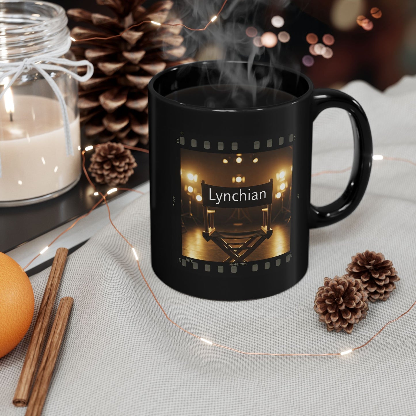 'Lynchian' Cinema Black Mug - 11oz & 15oz | Perfect Gift for Movie Lovers and Film Students, David Lynch Fans - Schmartypants