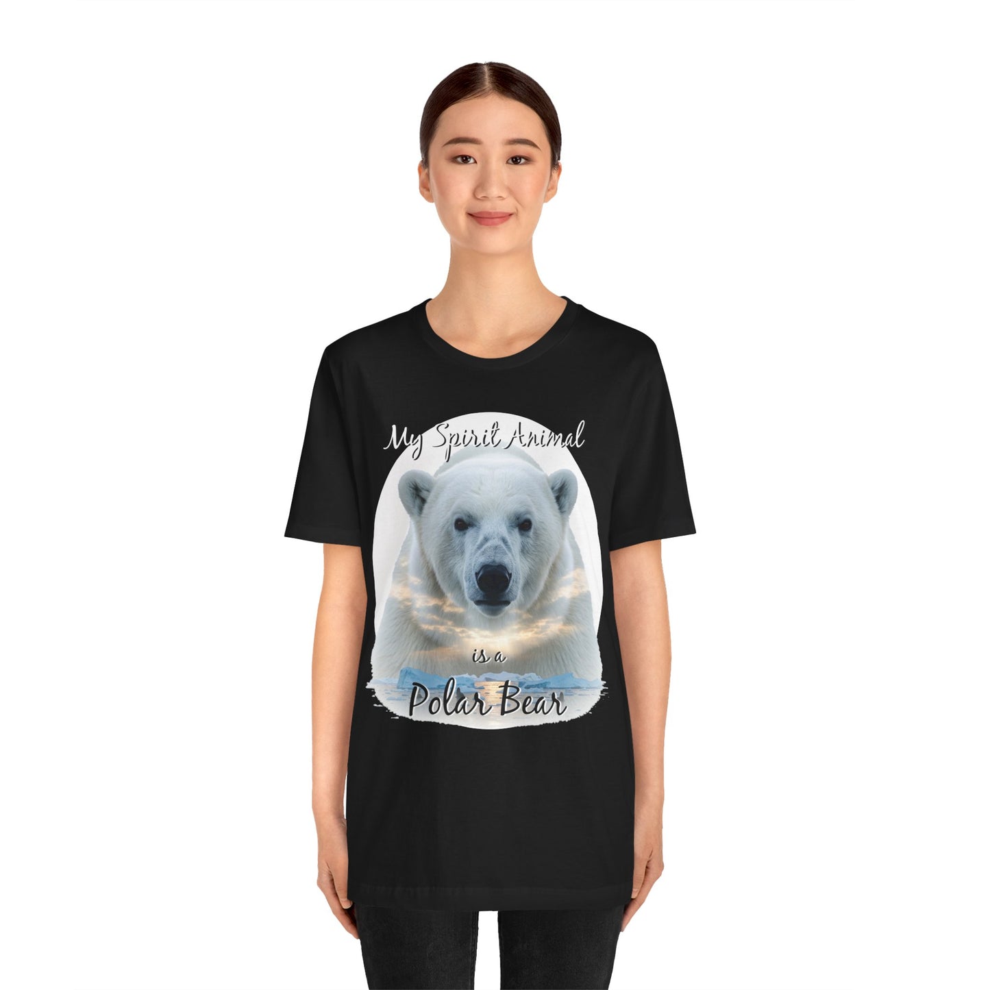Polar Bear Tee, My Spirit Animal, Wildlife Lover Gift, Alaskan Traveler Shirt, Nature Enthusiast Top, Arctic Wildlife Apparel