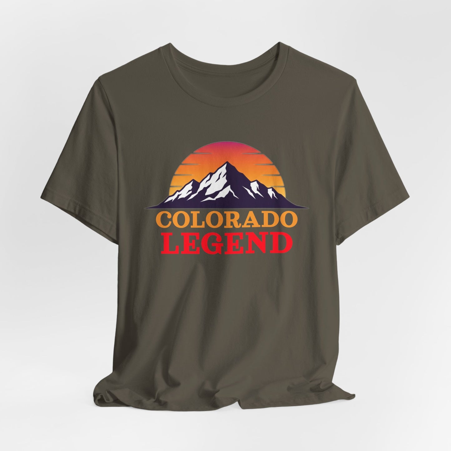 Colorado Legend Unisex Short Sleeve Tee, Mountain Lover Shirt, Adventure Gear, Gift for Hikers, Casual Wear, Outdoor Apparel