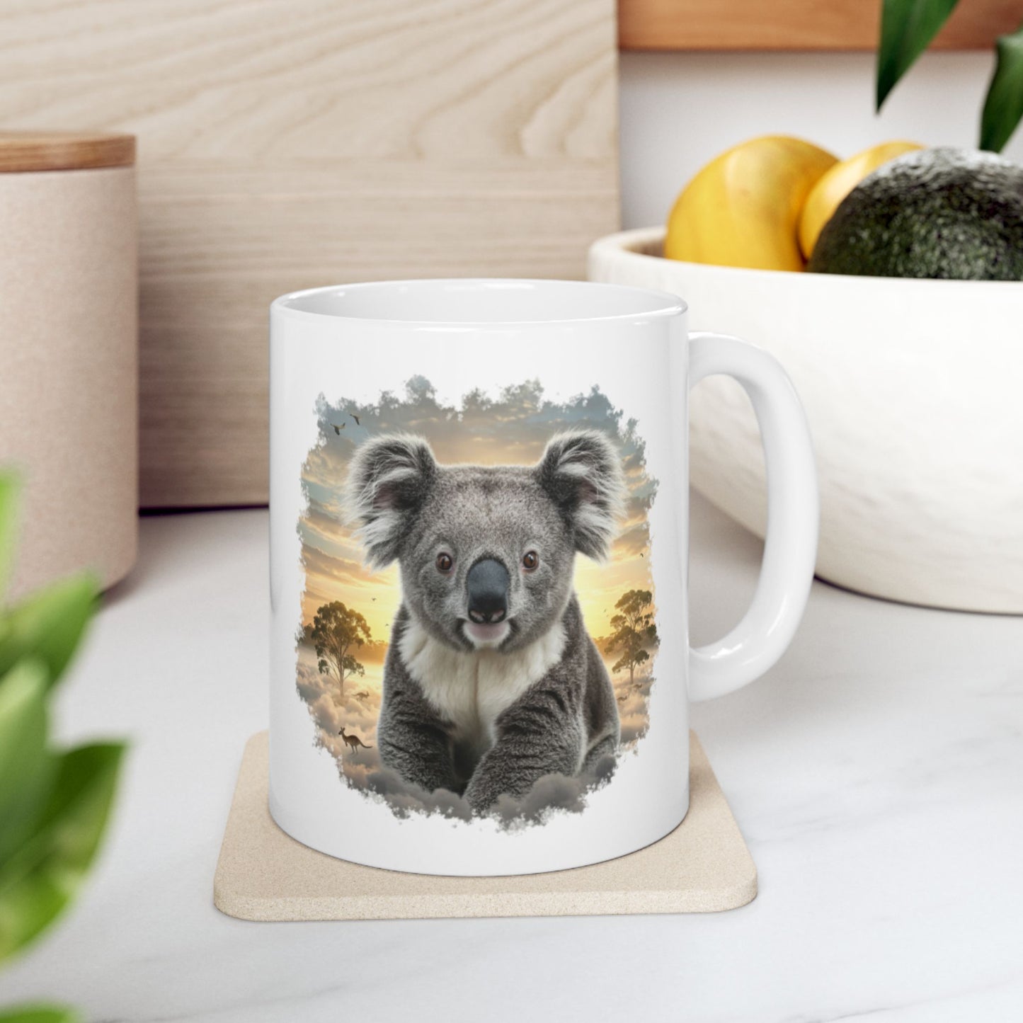 Cozy 'My Spirit Animal is a Koala' Ceramic Mug, Cute Animal Coffee Cup, Nature Lover Gift, Perfect for Animal Theme Parties