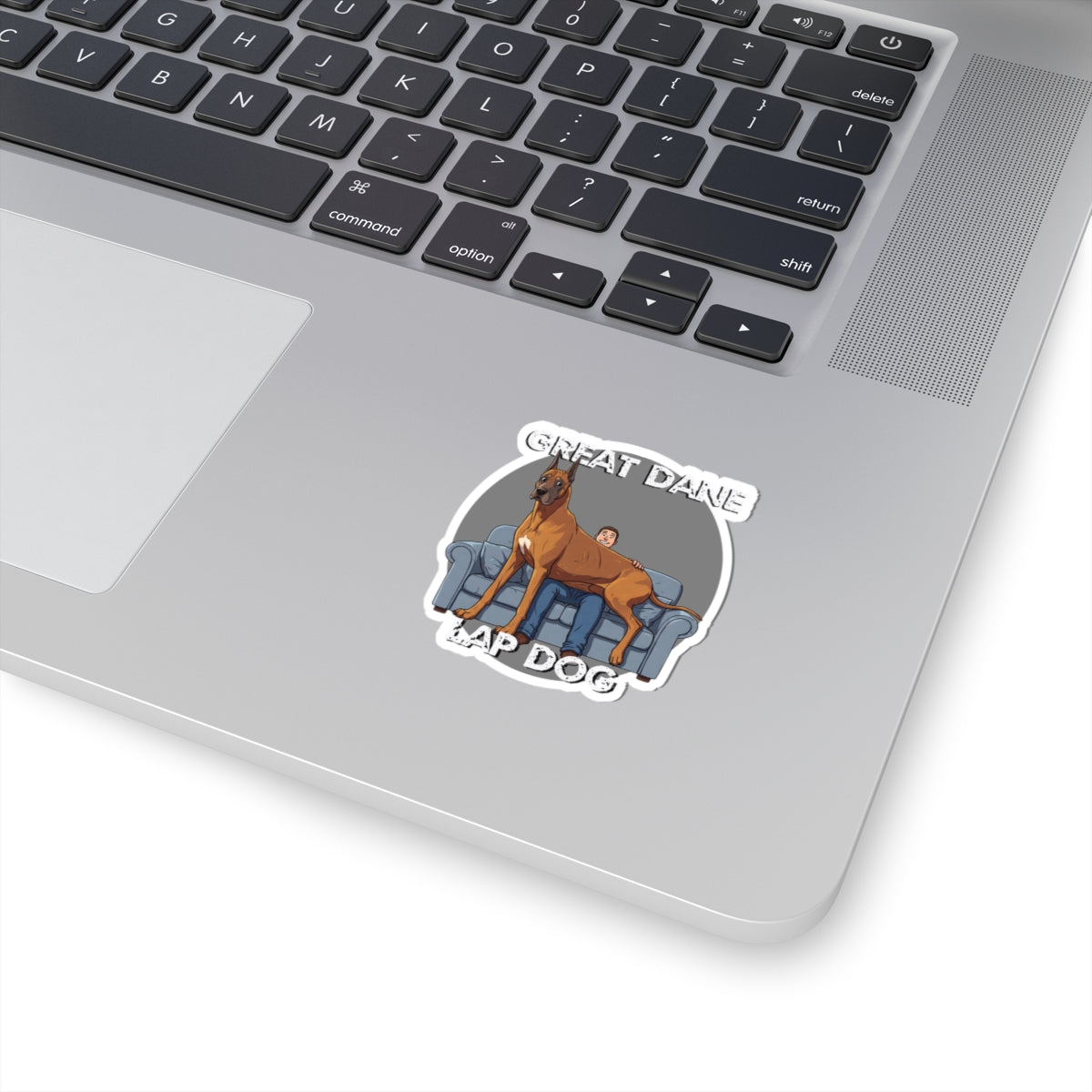 Hilarious 'Great Dane Lap Dog' Kiss-Cut Stickers | Fun Dog Lover Decals for Laptops and Water Bottles - Schmartypants