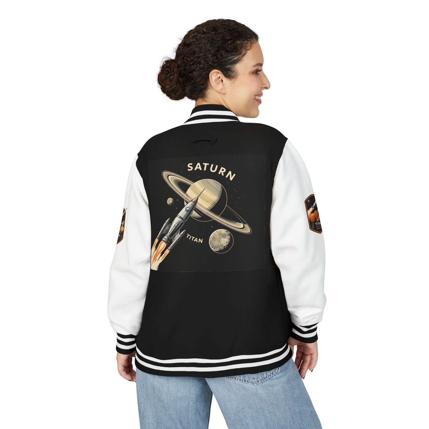Space Mission Commander Jacket, Titan Commander, Luxury Gift for Space Enthusiasts, Astronomy Lover, Retro Illustration Letterman Coat, NASA