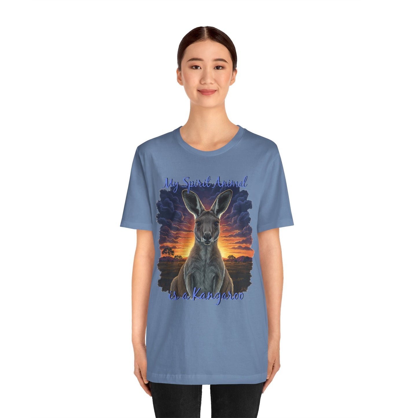 'My Spirit Animal is a Kangaroo' Tee - Unisex Jersey Short Sleeve T-Shirt for Wildlife Lovers, Aussies - Schmartypants