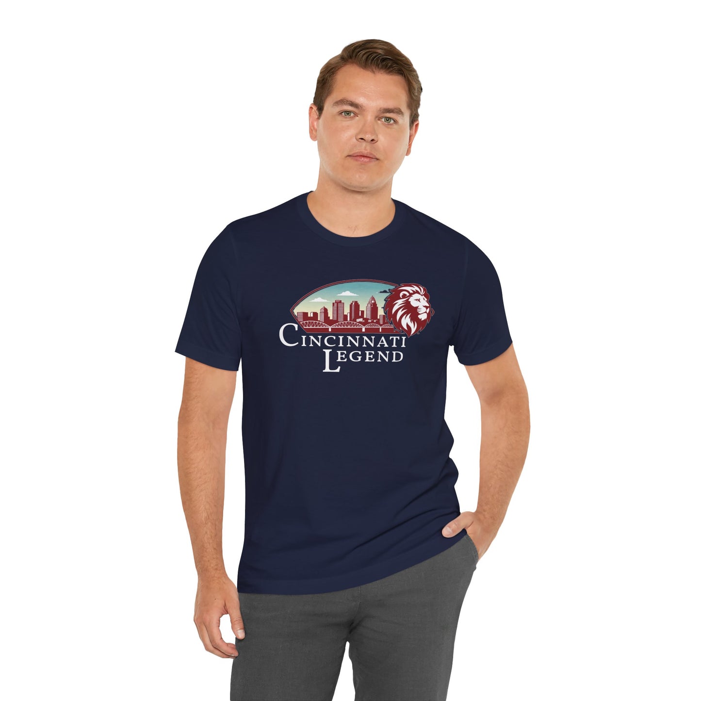 Cincinnati Legend Unisex Tee | Casual Graphic Shirt, Gift for Sports Fans, Urban Style Apparel, Festival Outfit, Souvenir Wear