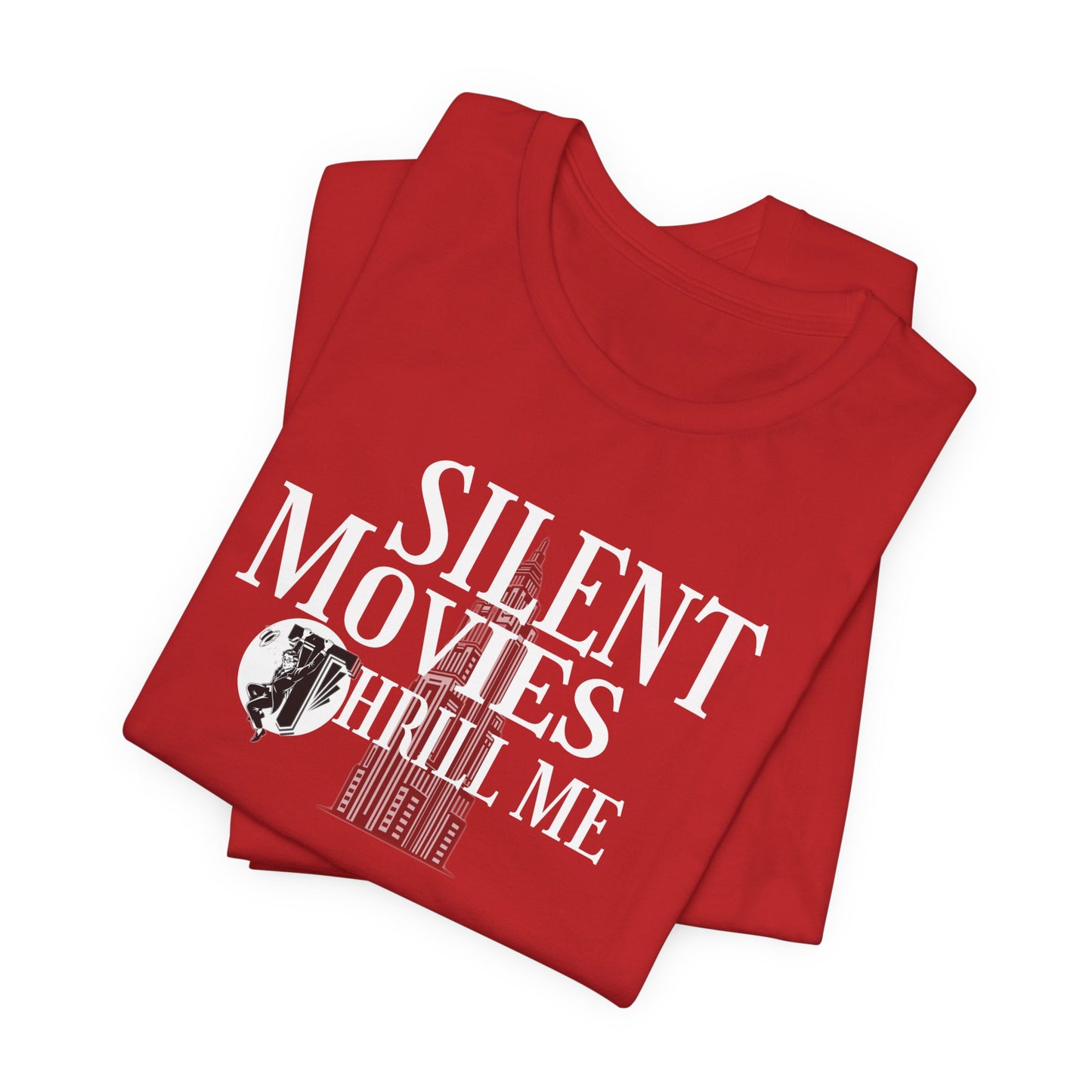 Silent Movies Thrill Me Tee, Unisex T-Shirt, Vintage Film Lover Shirt, Movie Buff Gift, Retro Cinema Apparel