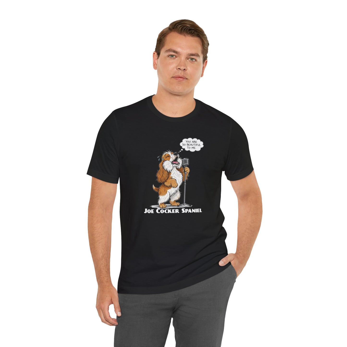Funny 'Joe Cocker Spaniel' Dog Lovers Tee, Unisex Dog Shirt, Funny Pet Owner Apparel