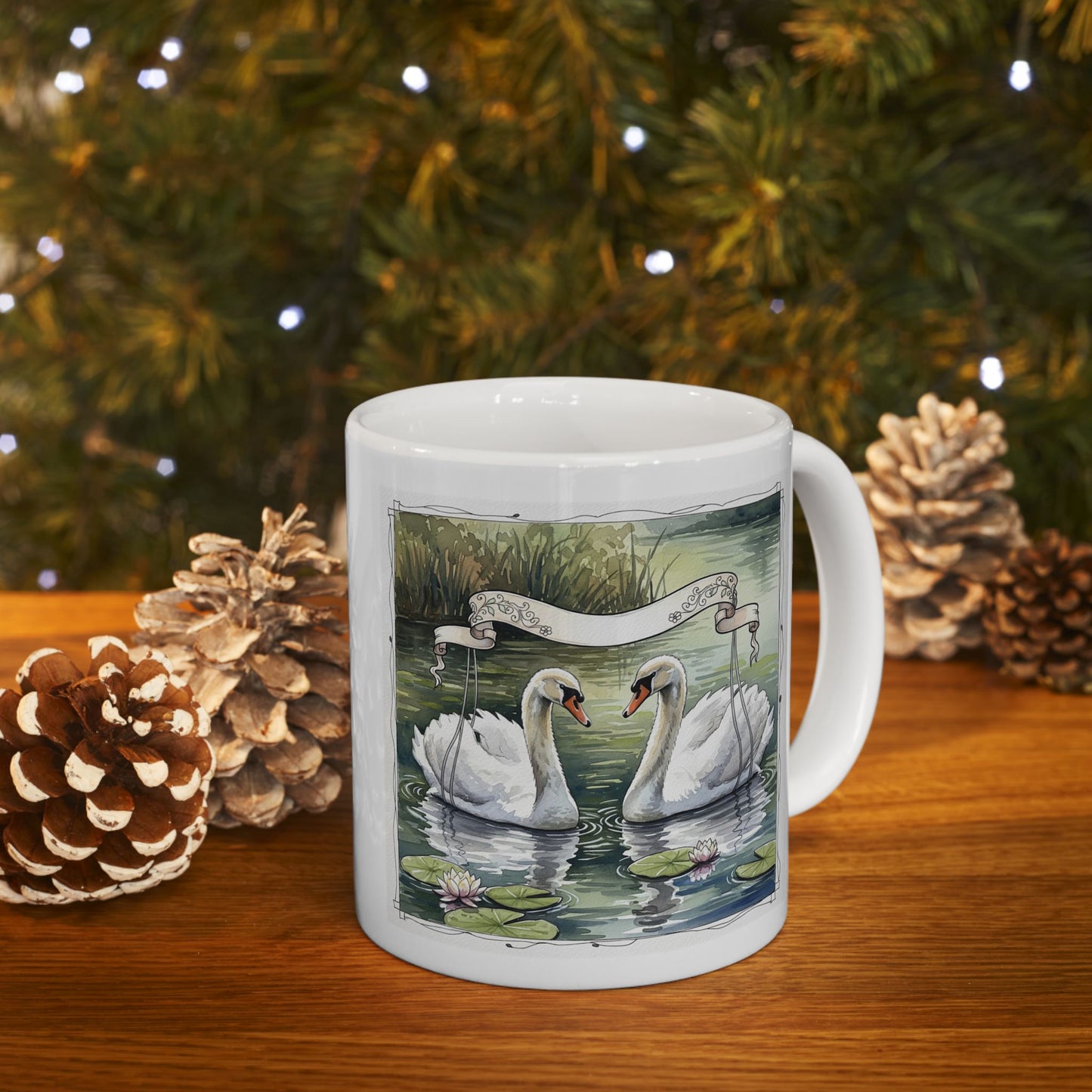 Personalizable Wedding Reception Favor Ceramic Mug, Gift Coffee Cup, Customizable Bridal Shower Tea Mug, Special Occasion Guest Present