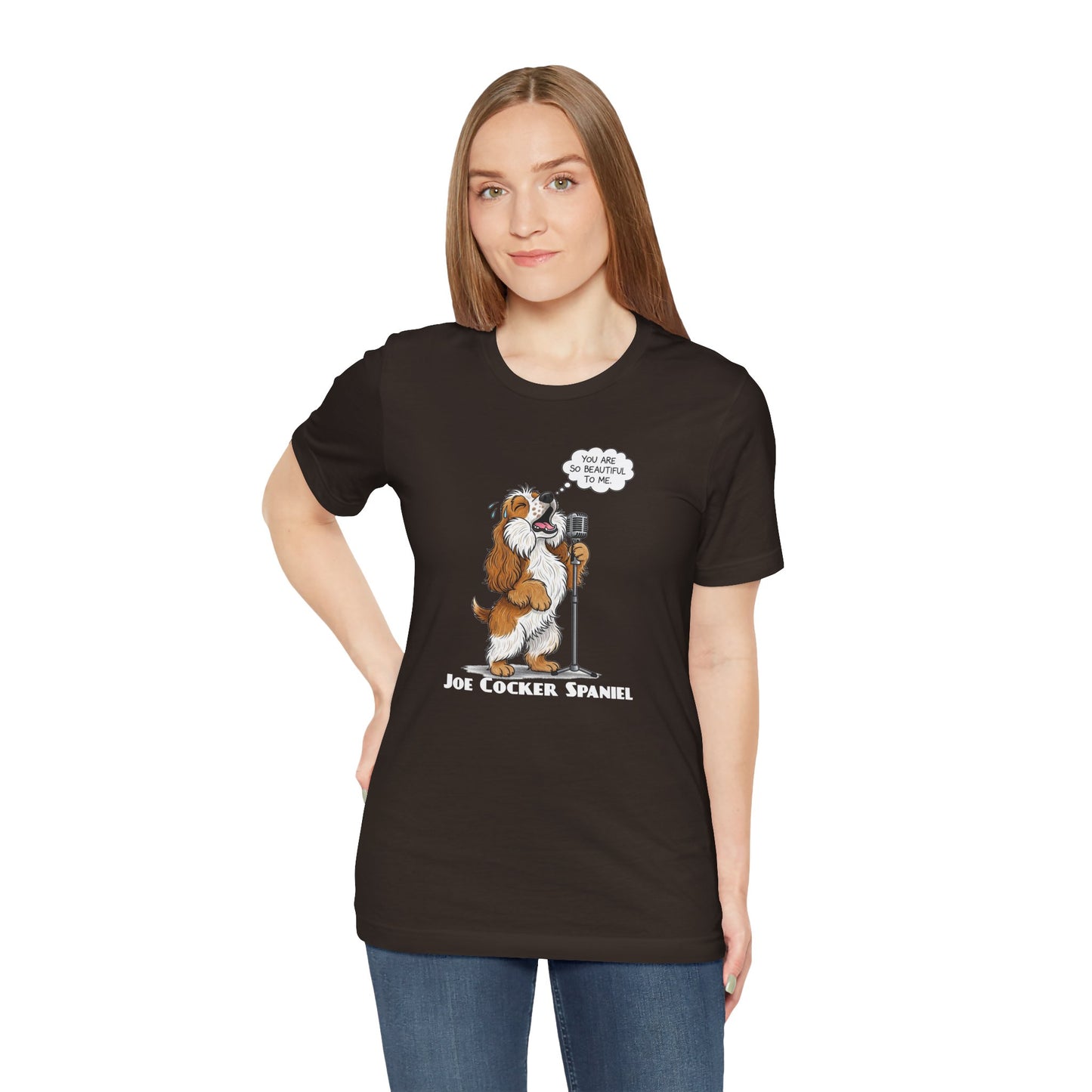 Funny 'Joe Cocker Spaniel' Dog Lovers Tee, Unisex Dog Shirt, Funny Pet Owner Apparel