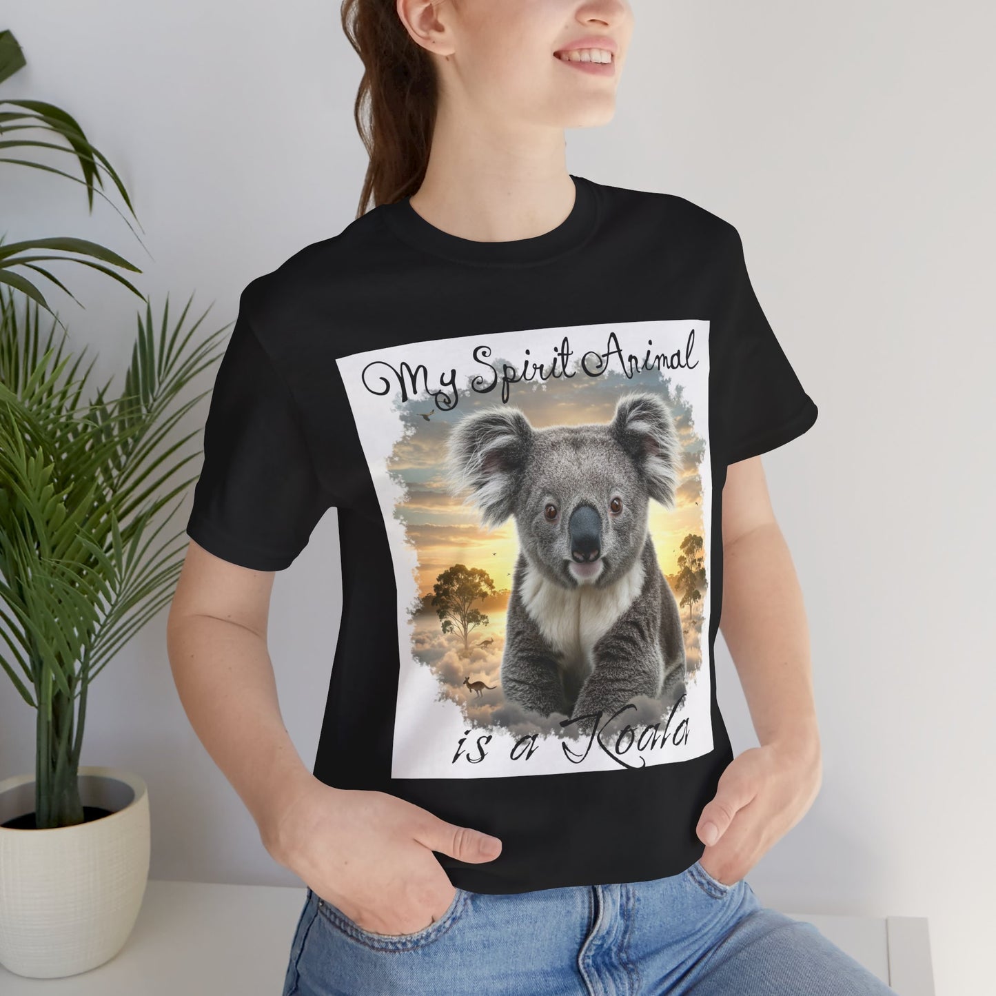 'My Spirit Animal is a Koala' Unisex Jersey Tee - Nature Lover's Gift - Beautiful Aussie Shirt - Schmartypants