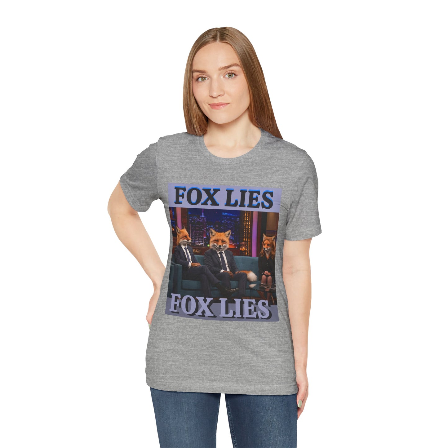 Humorous Fox Lies Tee - Unisex Jersey Short Sleeve T-Shirt - Protest Wear - Activist Tee - Schmartypants