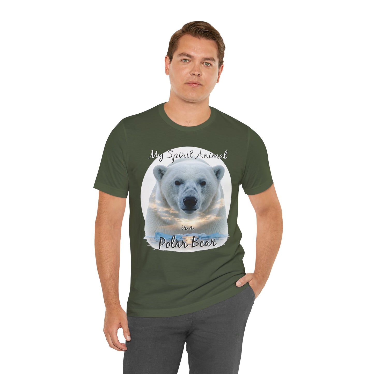 Polar Bear Tee, My Spirit Animal, Wildlife Lover Gift, Alaskan Traveler Shirt, Nature Enthusiast Top, Arctic Wildlife Apparel