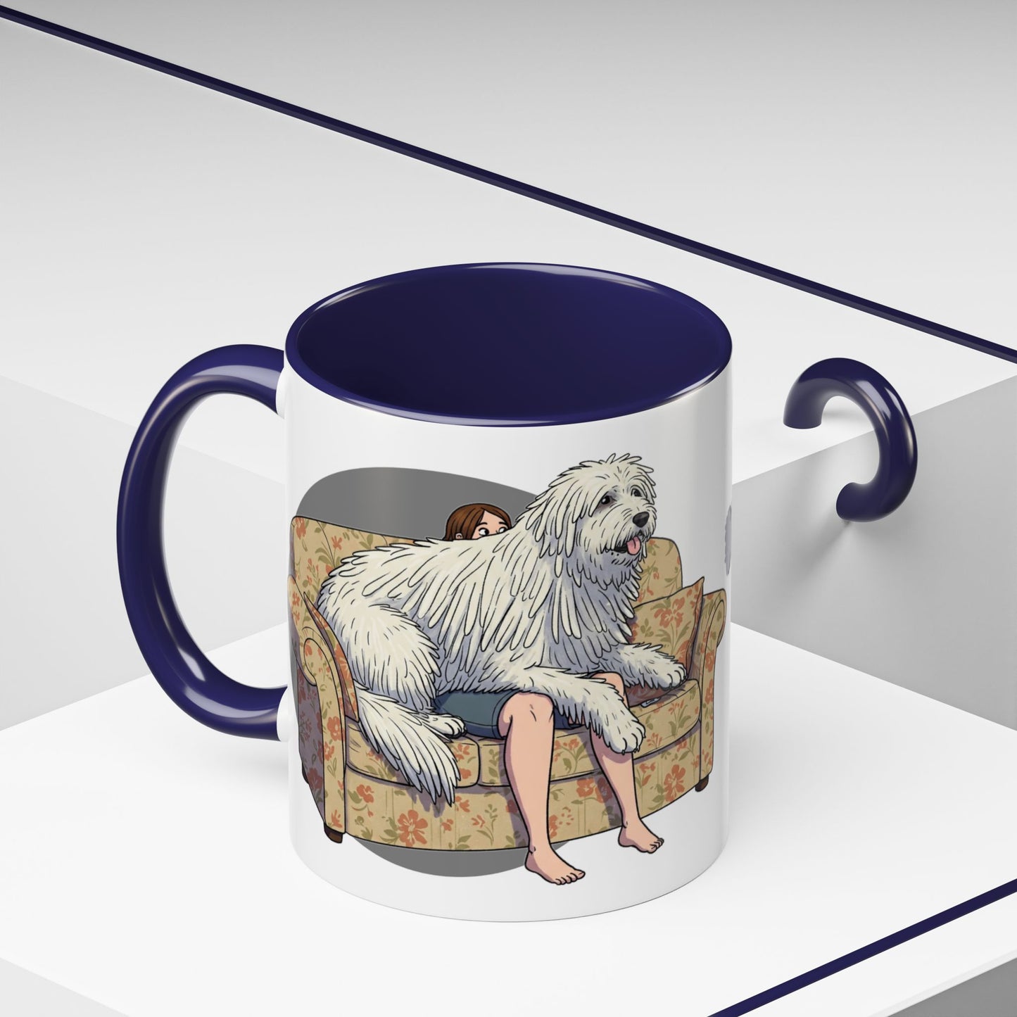 Komondor Lap Dog Coffee Mug - Funny Pet Lovers Gift - 11oz & 15oz - Schmartypants