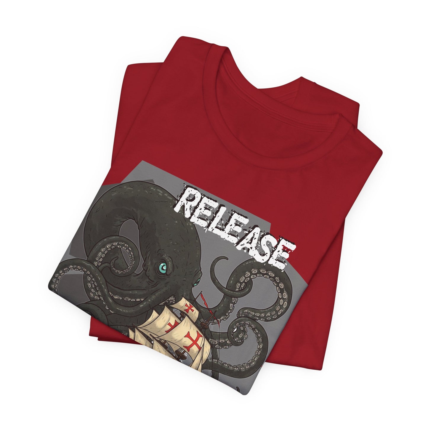 'Release The Kraken!' Tee - Unisex Short Sleeve Shirt, Nautical Tees, Pirate Fashion, Ocean Lover Gift, Funny T-Shirt, Sea Creature Shirt, Great for Gamers - Schmartypants