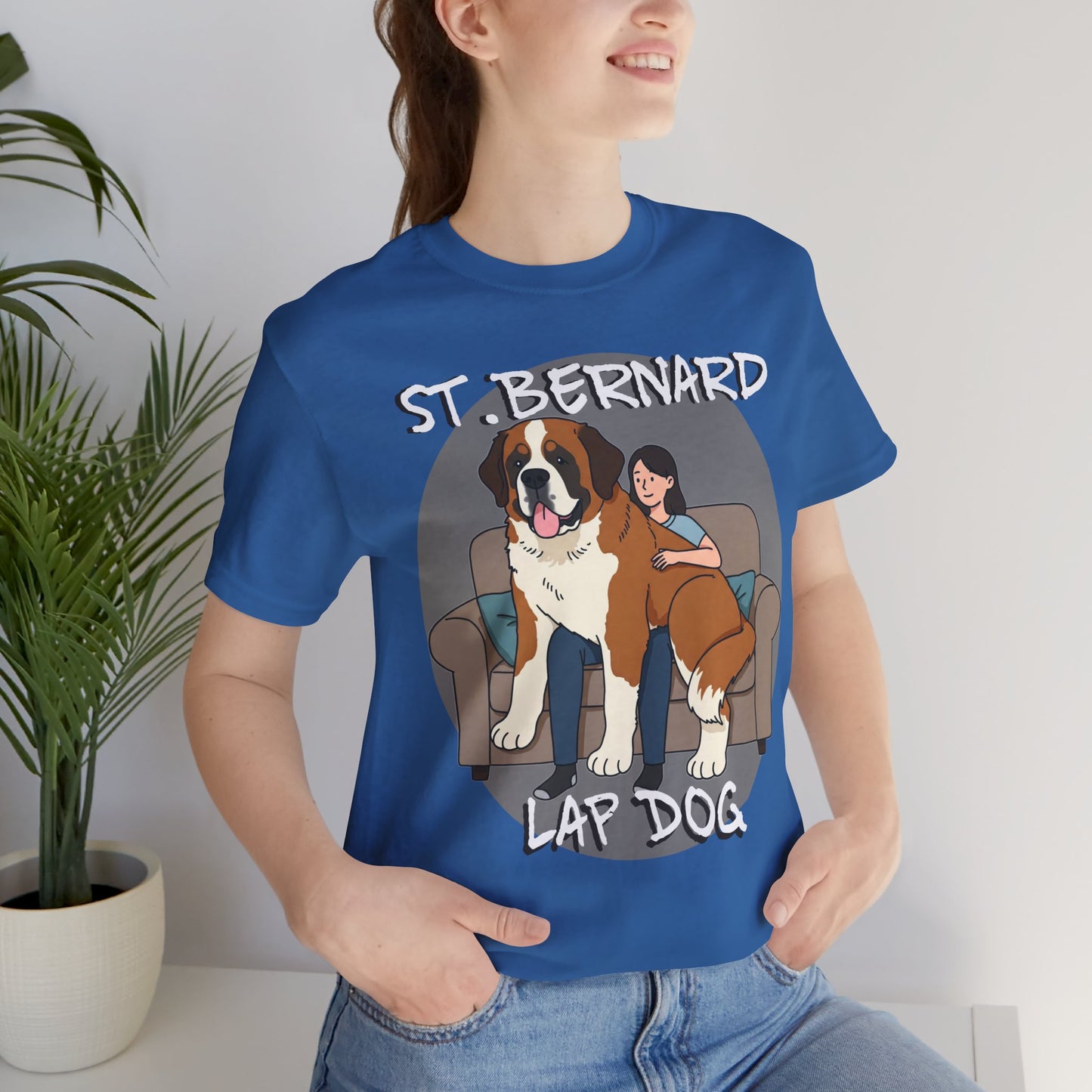 Funny St. Bernard Lap Dog Tee - Unisex Jersey Short Sleeve Tee for Dog Lovers - Schmartypants