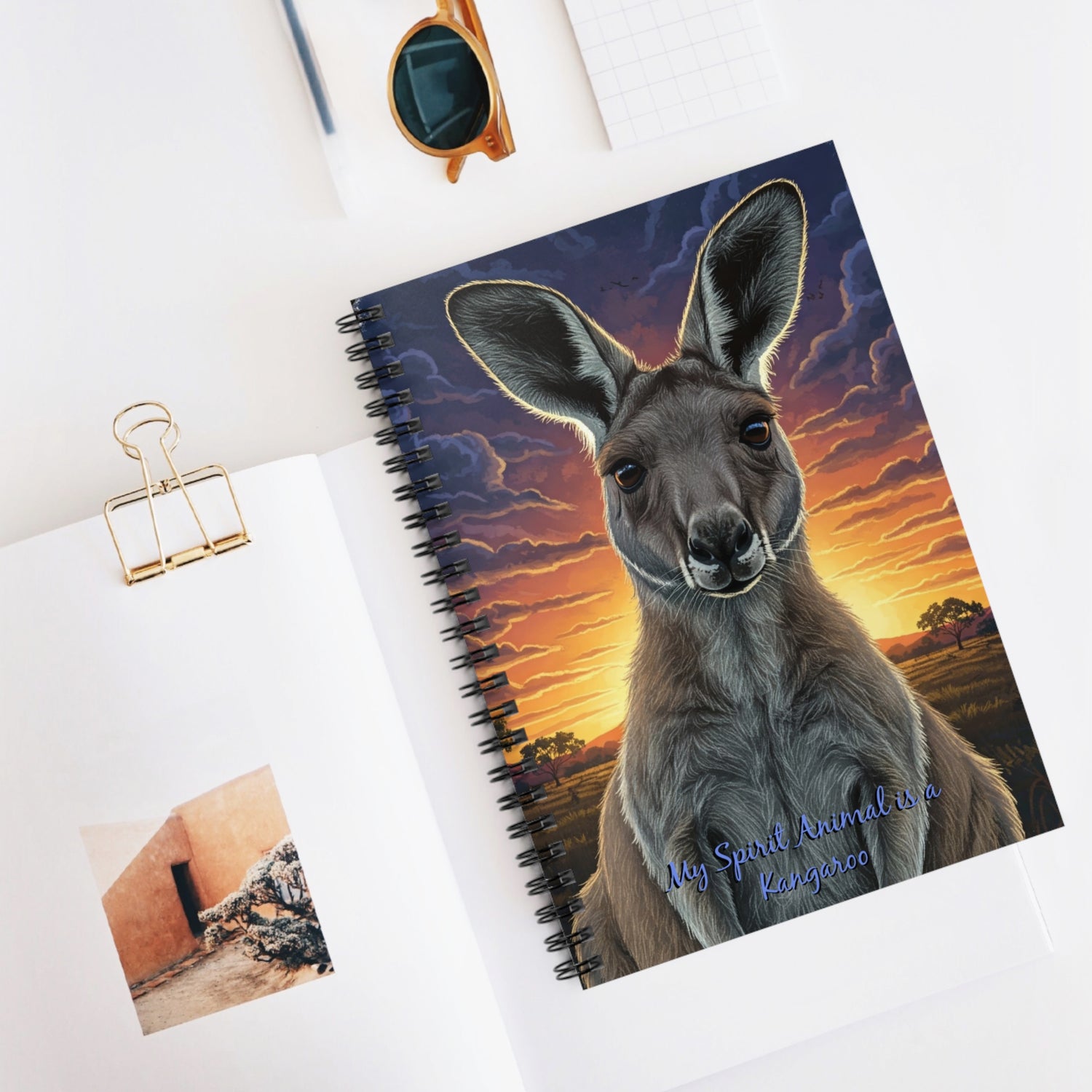 'My Spirit Animal is a Kangaroo' Notebook - Inspirational Ruled Spiral Journal, for Aussies and Wildlife Lovers - Schmartypants