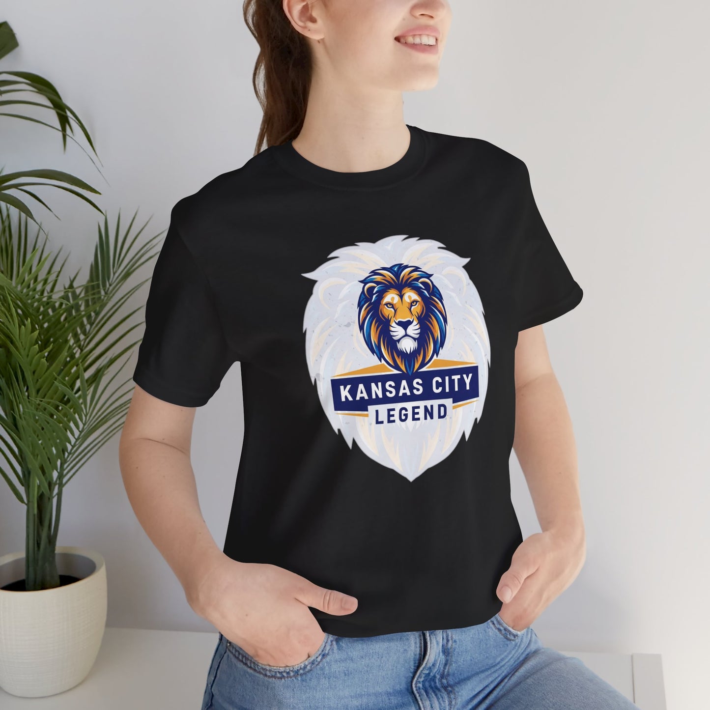 Kansas City Legend Lion Tee - Unisex Jersey T-shirt, Gift for Sports Fans, Casual Wear, Team Spirit, Birthday Present
