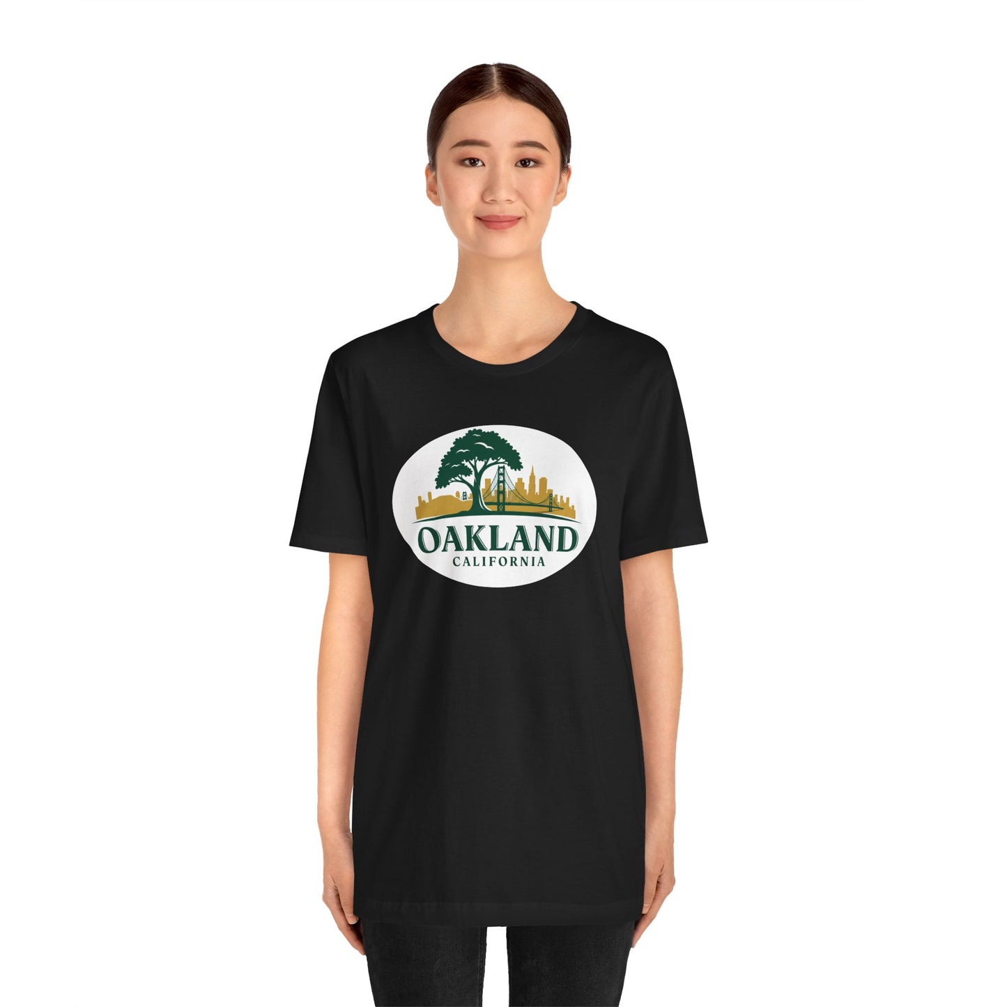 Oakland Cityscape Unisex Jersey Tee, Casual Wear, Gifts for Him/Her, Summer Fashion, Oakland California T-Shirt, Oakland Souvenir