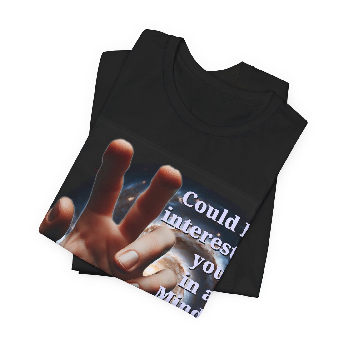 'Could I Interest You in a Mind Meld?' Graphic Tee - Hilarious Unisex Short Sleeve Shirt for Sci-Fi Lovers, Star Trek Fans, & Casual Wear - Schmartypants