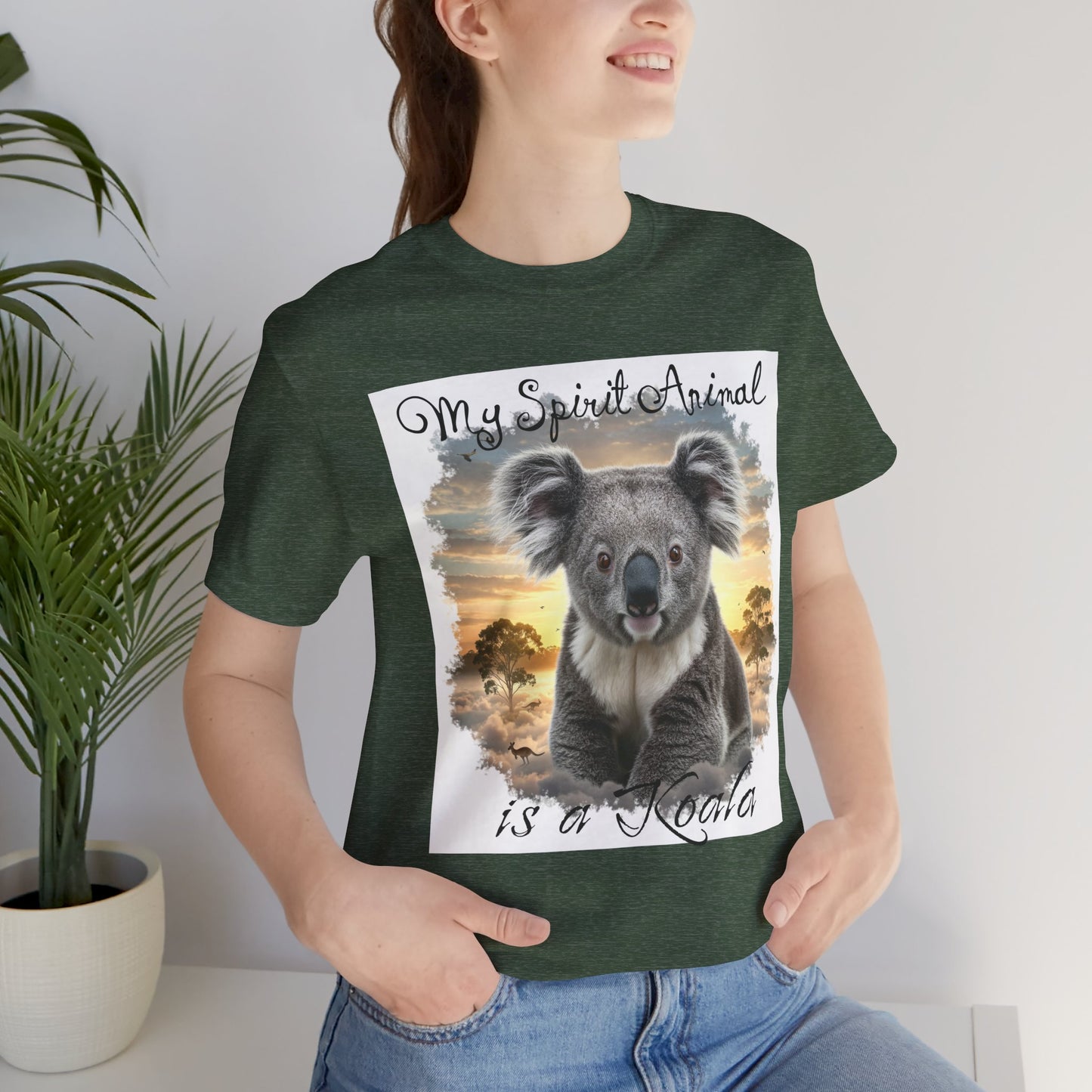 'My Spirit Animal is a Koala' Unisex Jersey Tee - Nature Lover's Gift - Beautiful Aussie Shirt - Schmartypants