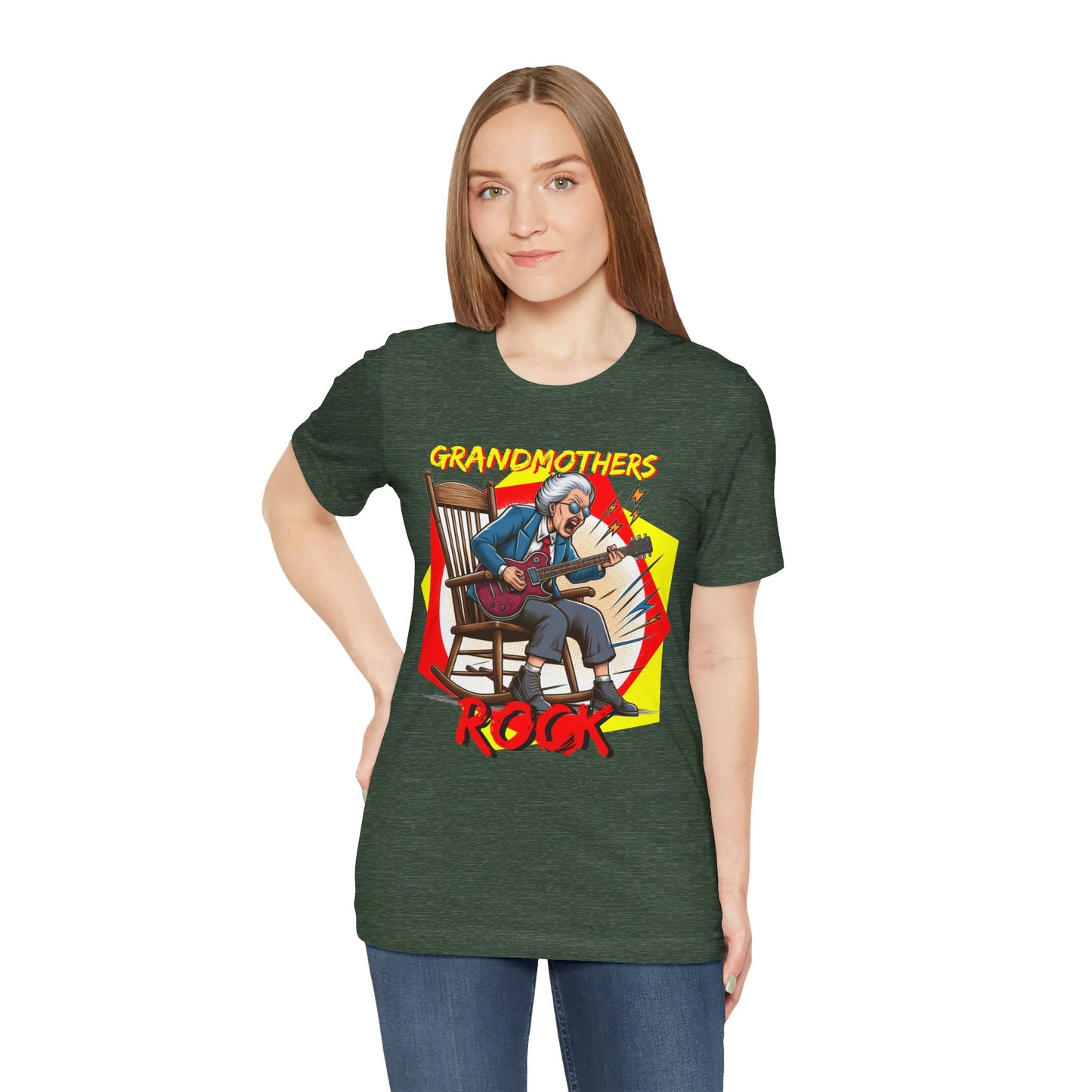 'Grandmothers Rock' Unisex Jersey Short Sleeve Tee - Funny Gift to Show Love for the Special Grandmother in Your Life - Schmartypants
